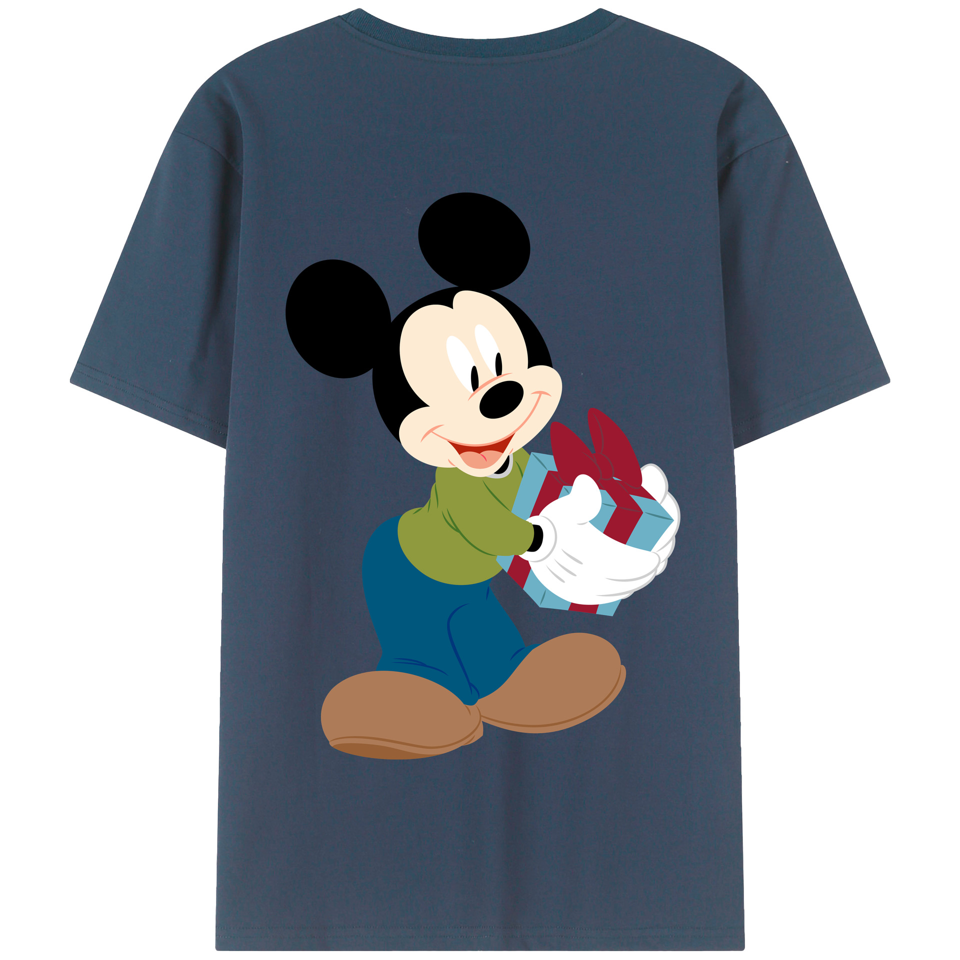 （画像用） ミッキーマウス Mickey Mouse 綿100％半袖Tシャツ（背面プリント）