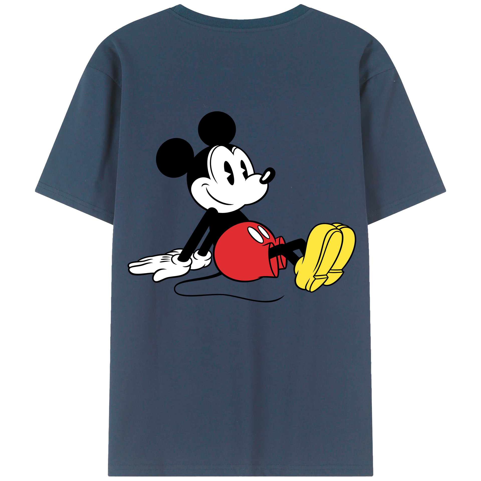 （画像用） ミッキーマウス Mickey Mouse 綿100％半袖Tシャツ（背面プリント）
