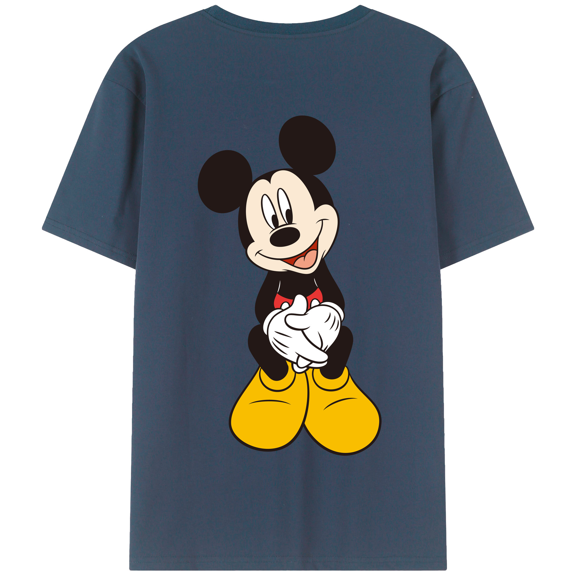 （画像用） ミッキーマウス Mickey Mouse 綿100％半袖Tシャツ（背面プリント）