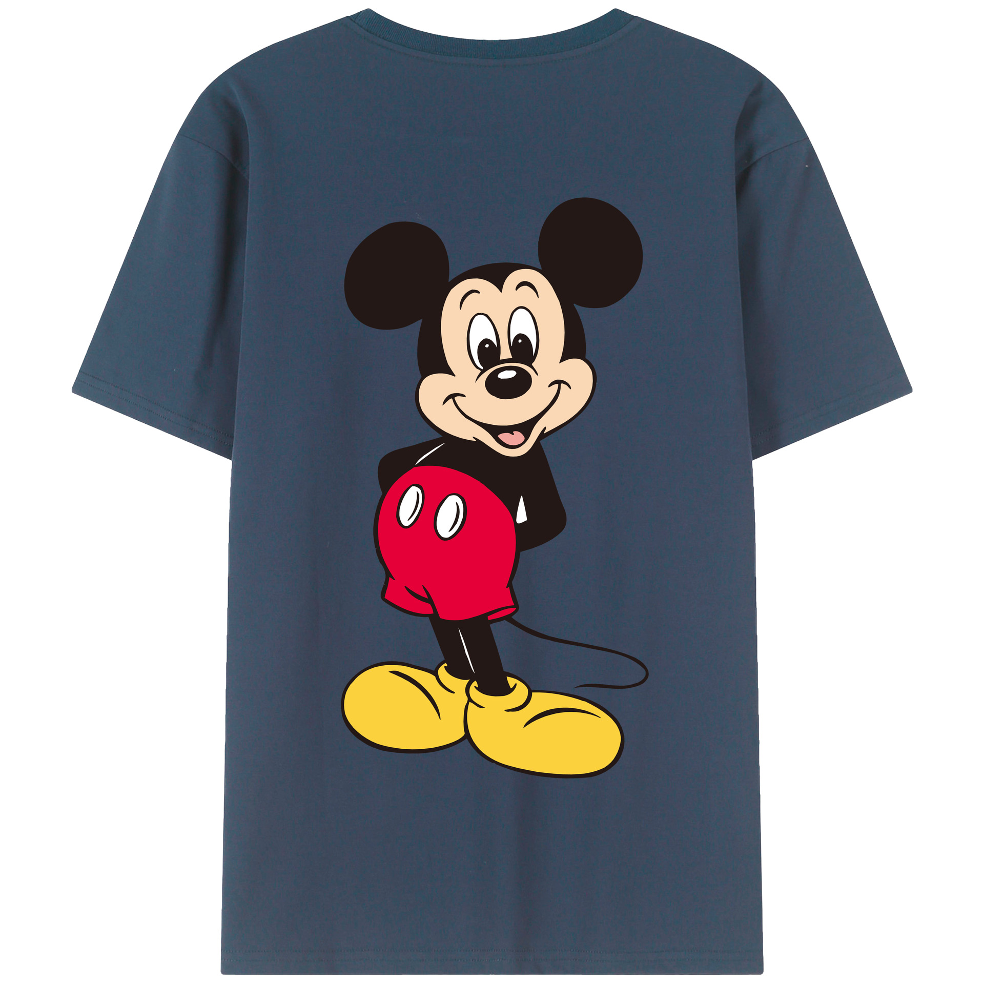 （画像用） ミッキーマウス Mickey Mouse 綿100％半袖Tシャツ（背面プリント）