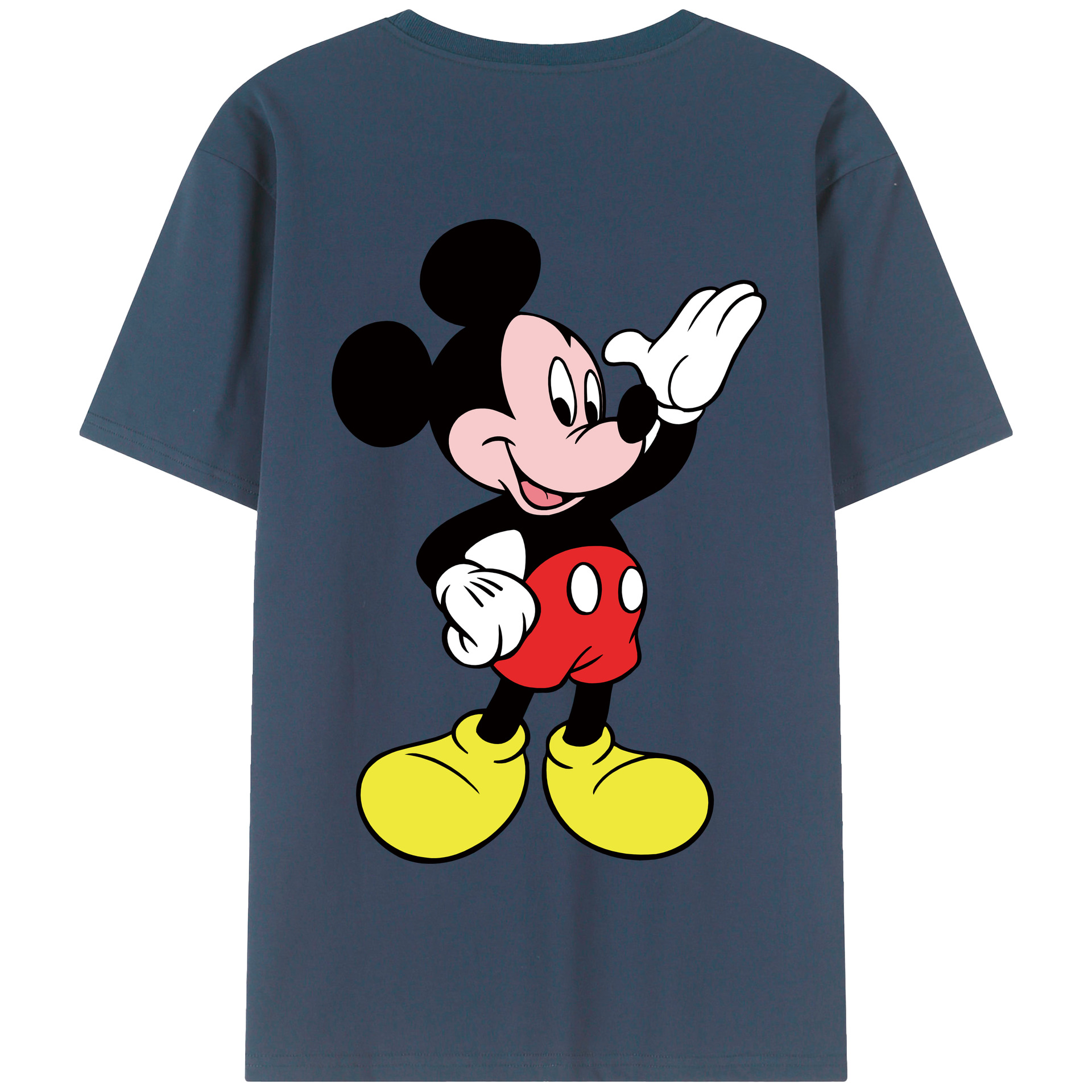 （画像用） ミッキーマウス Mickey Mouse 綿100％半袖Tシャツ（背面プリント）