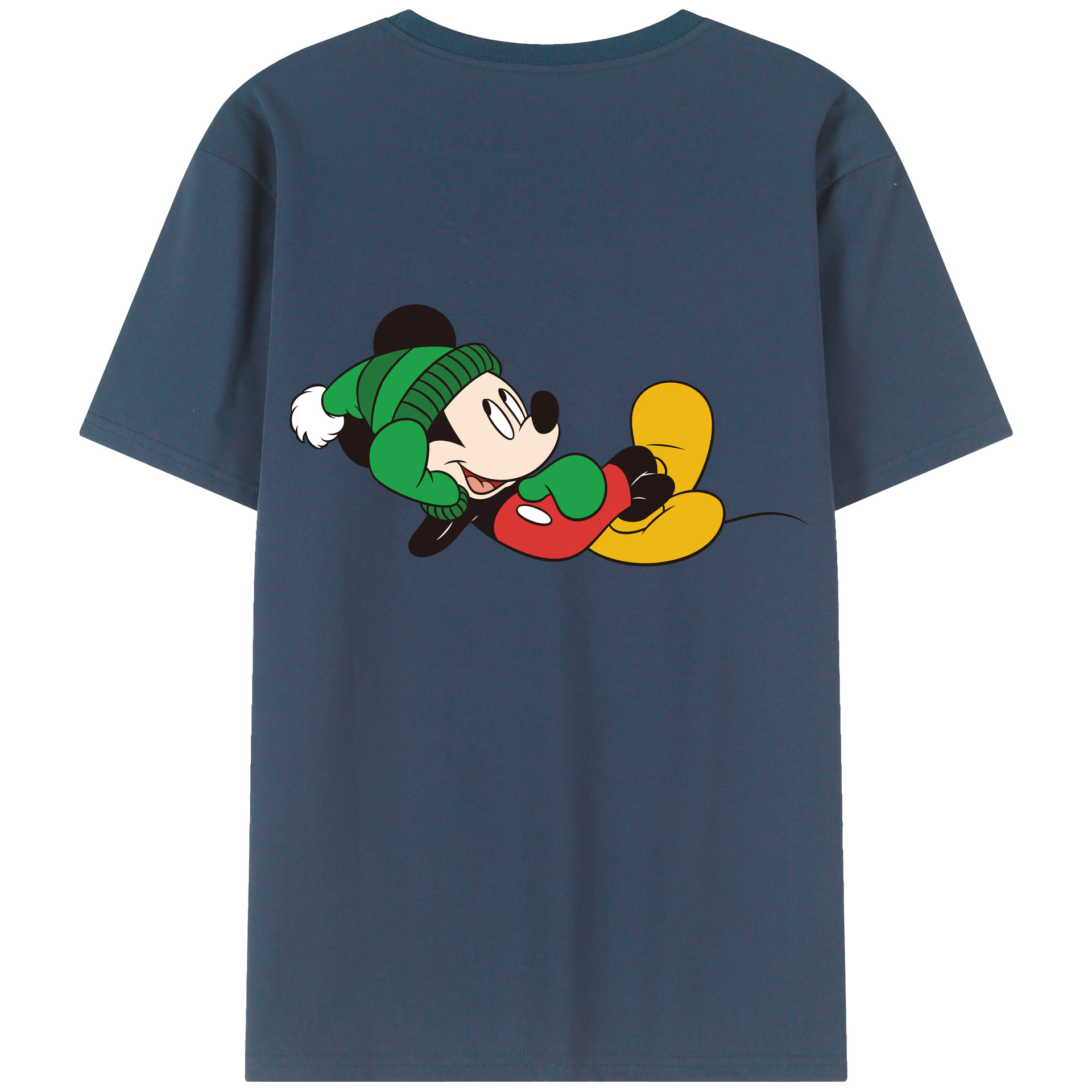 （画像用） ミッキーマウス Mickey Mouse 綿100％半袖Tシャツ（背面プリント）
