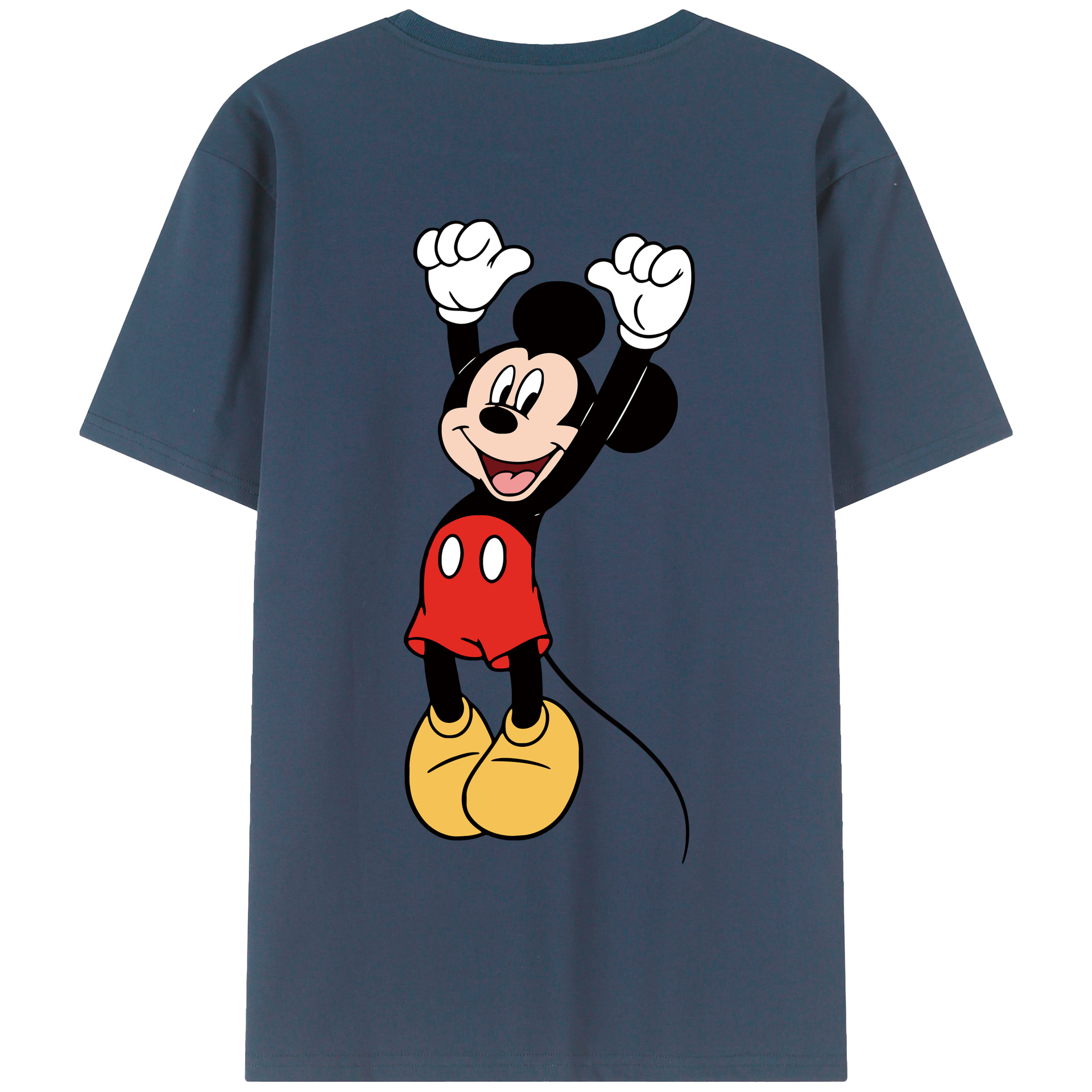 （画像用） ミッキーマウス Mickey Mouse 綿100％半袖Tシャツ（背面プリント）
