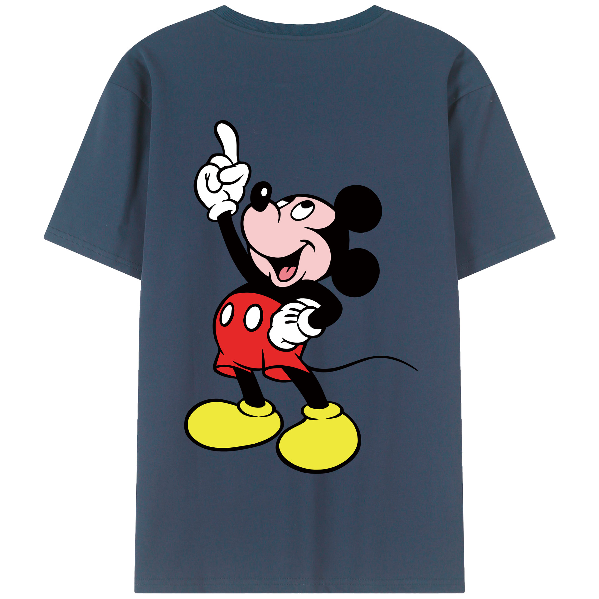 （画像用） ミッキーマウス Mickey Mouse 綿100％半袖Tシャツ（背面プリント）