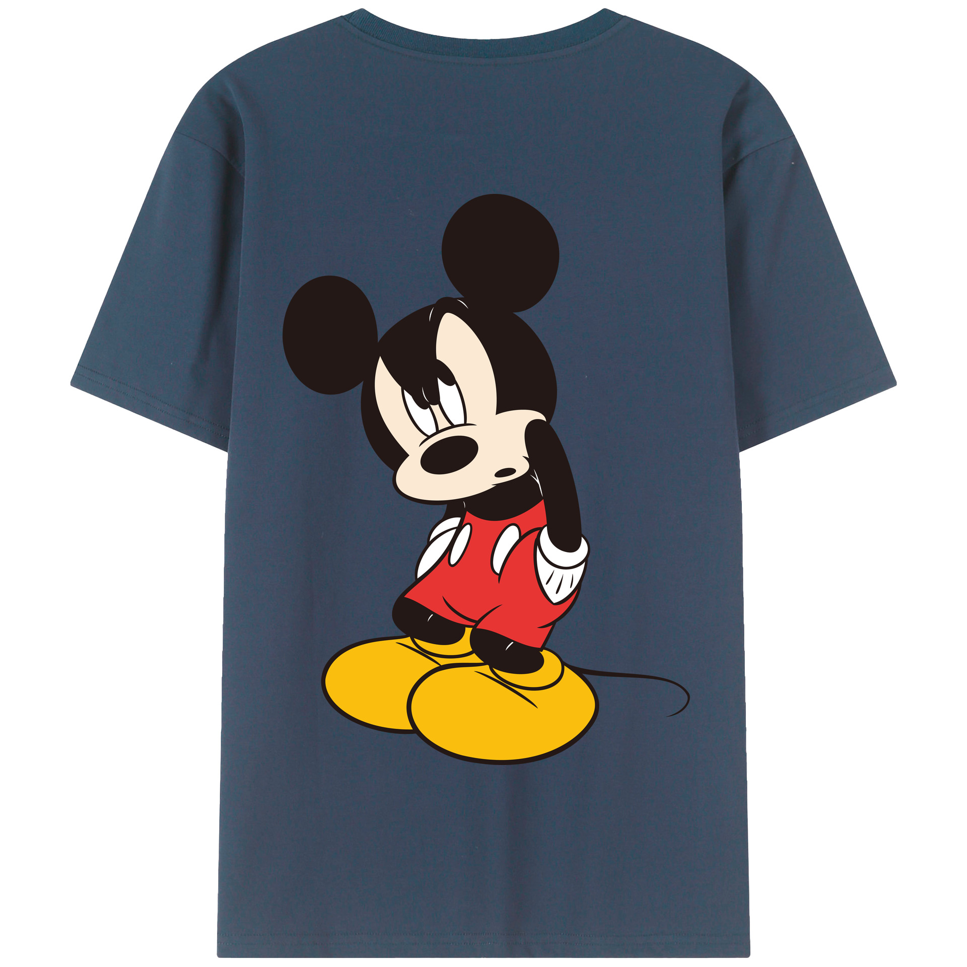 （画像用） ミッキーマウス Mickey Mouse 綿100％半袖Tシャツ（背面プリント）