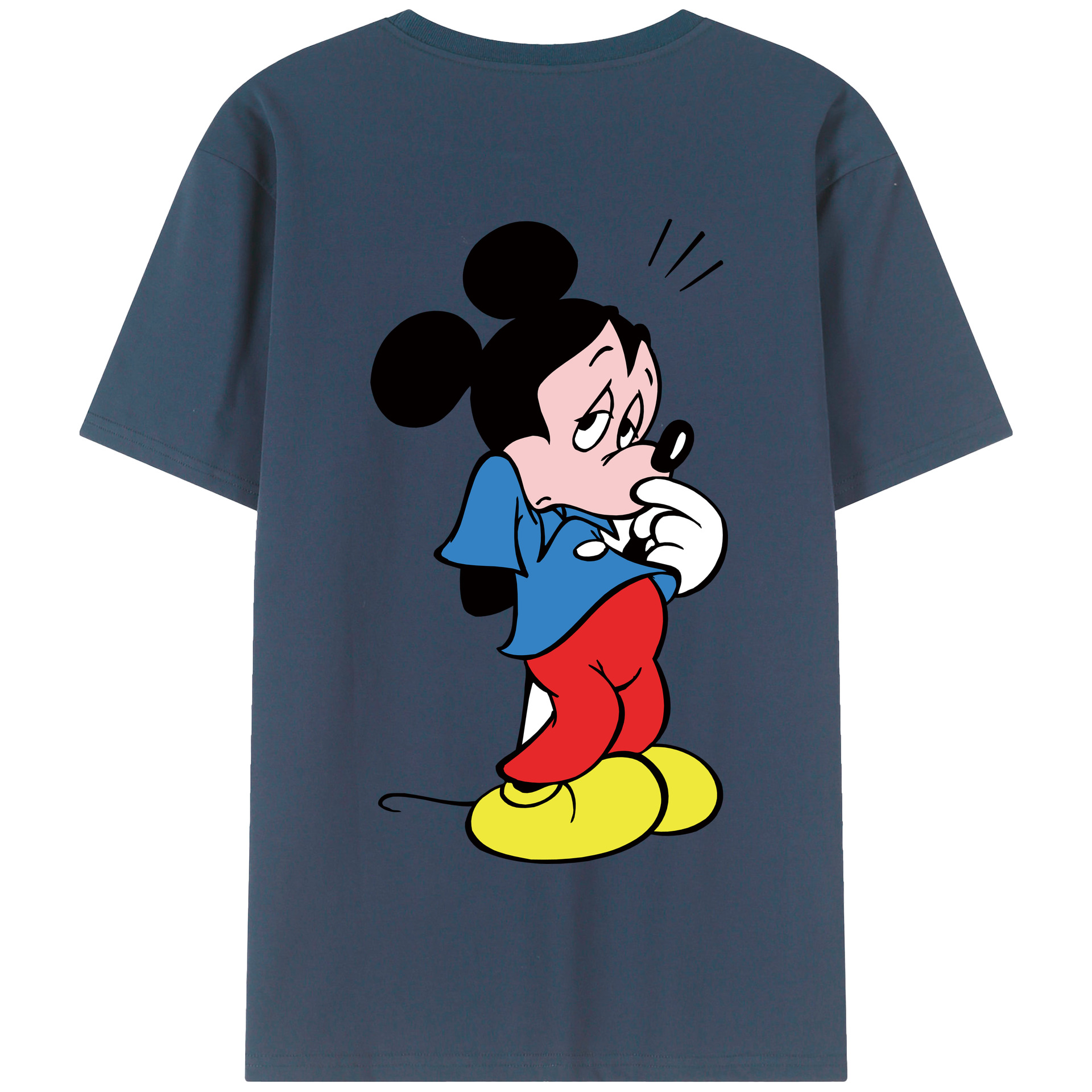 （画像用） ミッキーマウス Mickey Mouse 綿100％半袖Tシャツ（背面プリント）