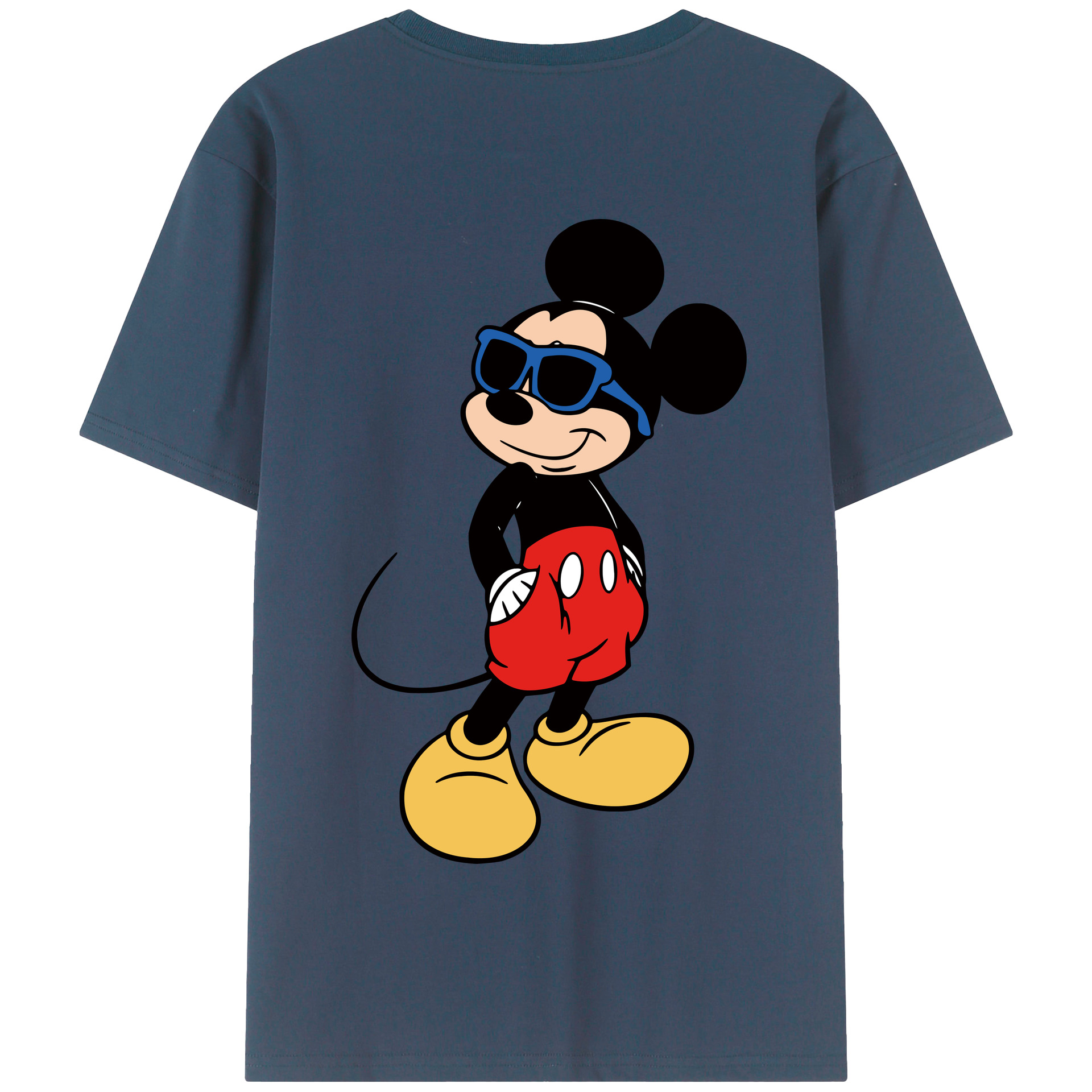 （画像用） ミッキーマウス Mickey Mouse 綿100％半袖Tシャツ（背面プリント）