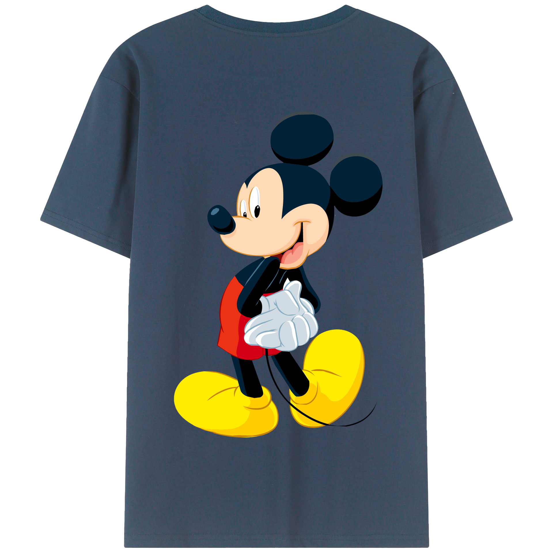 （画像用） ミッキーマウス Mickey Mouse 綿100％半袖Tシャツ（背面プリント）