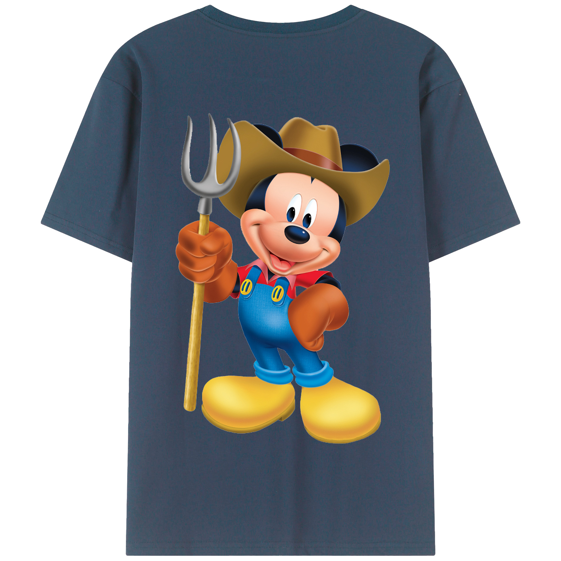 （画像用） ミッキーマウス Mickey Mouse 綿100％半袖Tシャツ（背面プリント）