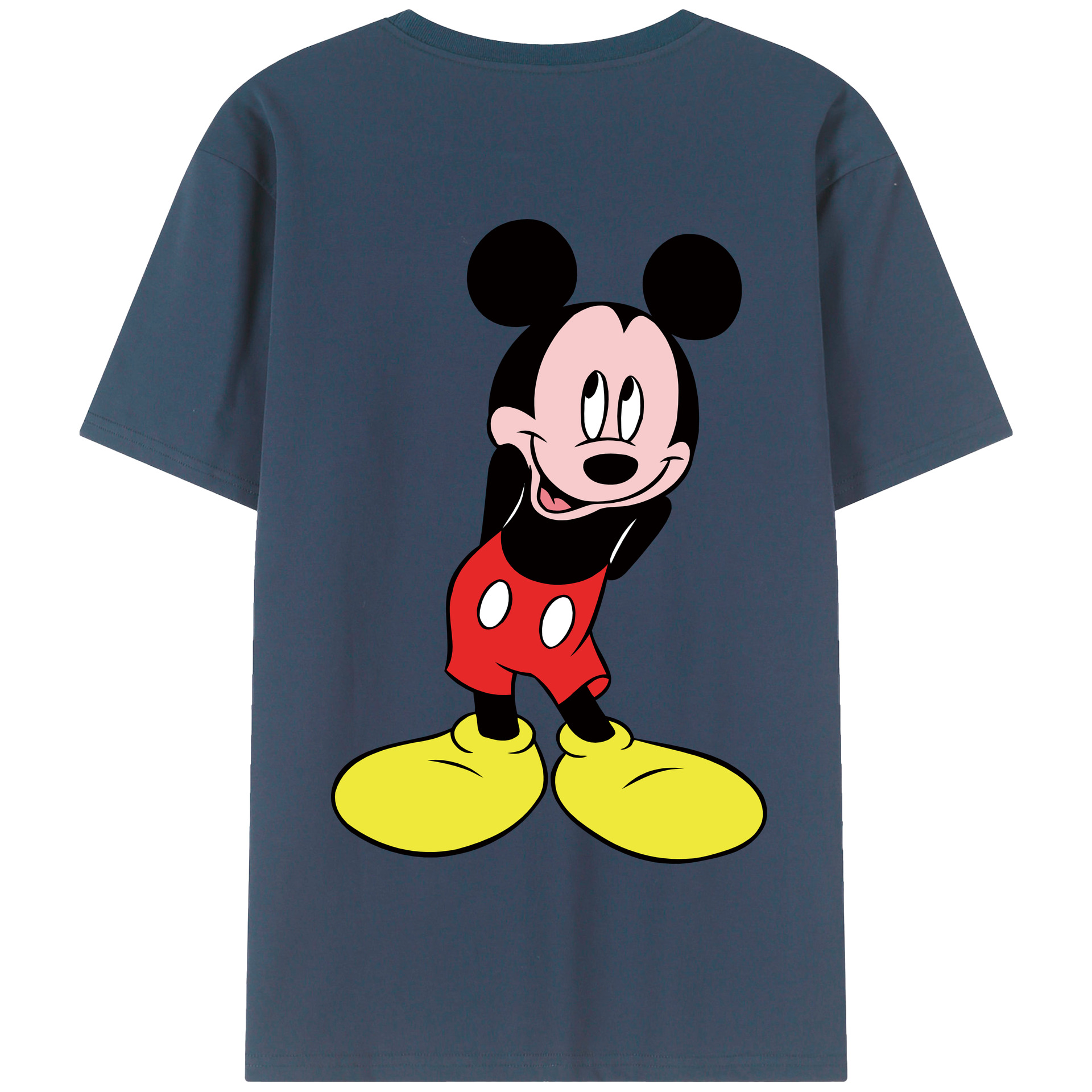 （画像用） ミッキーマウス Mickey Mouse 綿100％半袖Tシャツ（背面プリント）