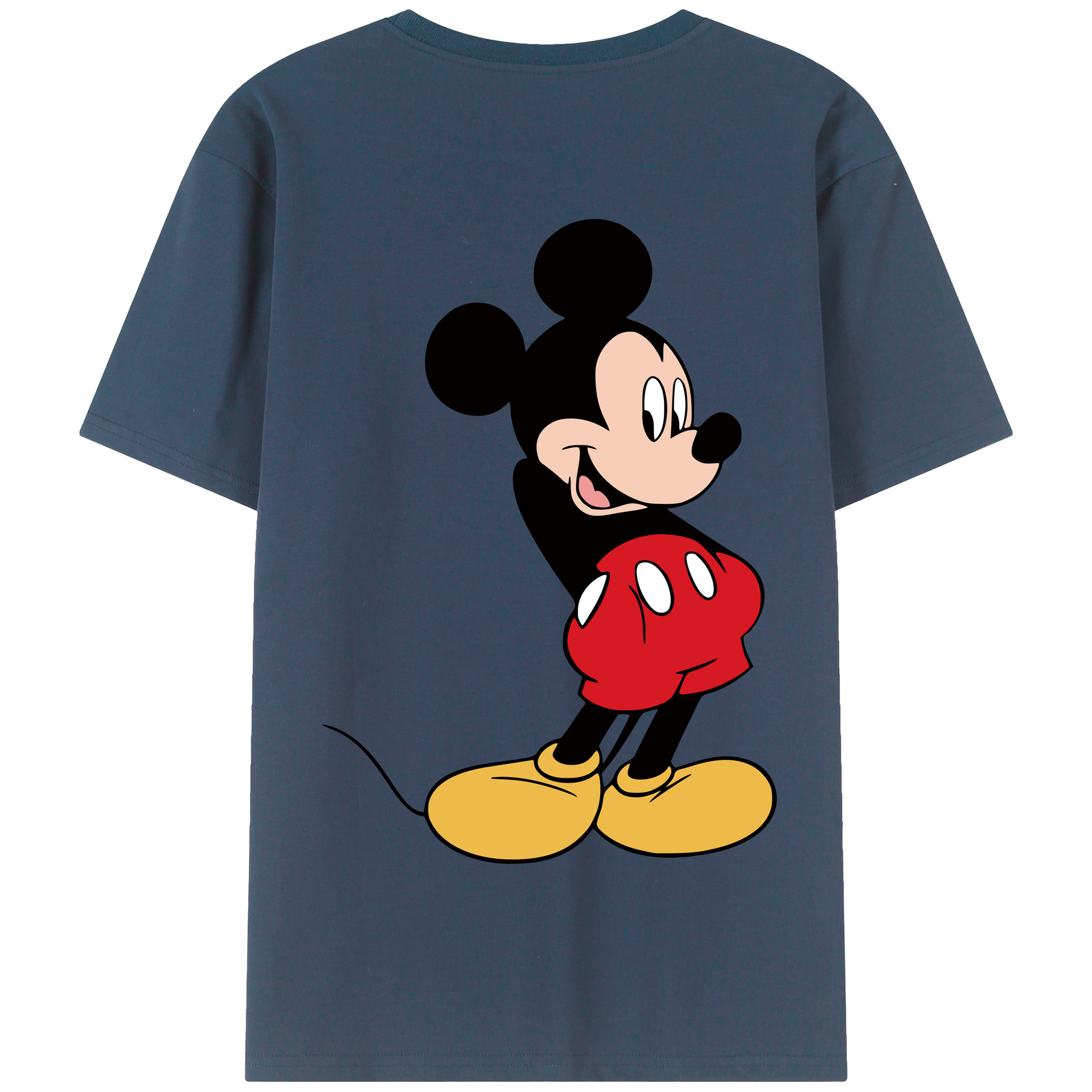 （画像用） ミッキーマウス Mickey Mouse 綿100％半袖Tシャツ（背面プリント）