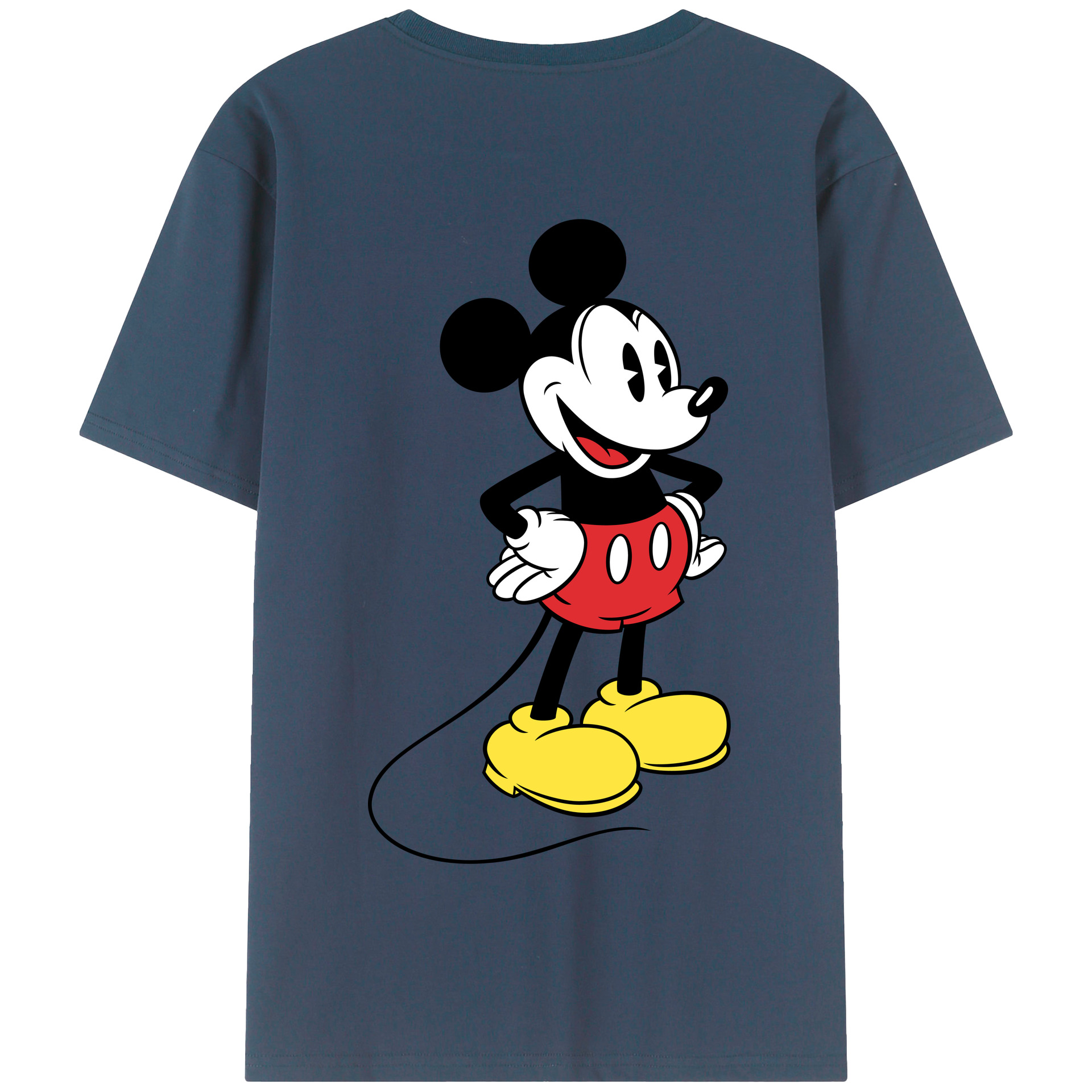 （画像用） ミッキーマウス Mickey Mouse 綿100％半袖Tシャツ（背面プリント）