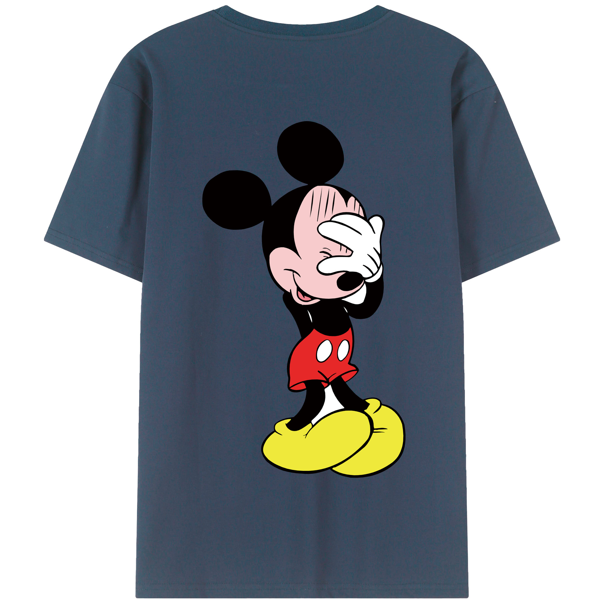 （画像用） ミッキーマウス Mickey Mouse 綿100％半袖Tシャツ（背面プリント）