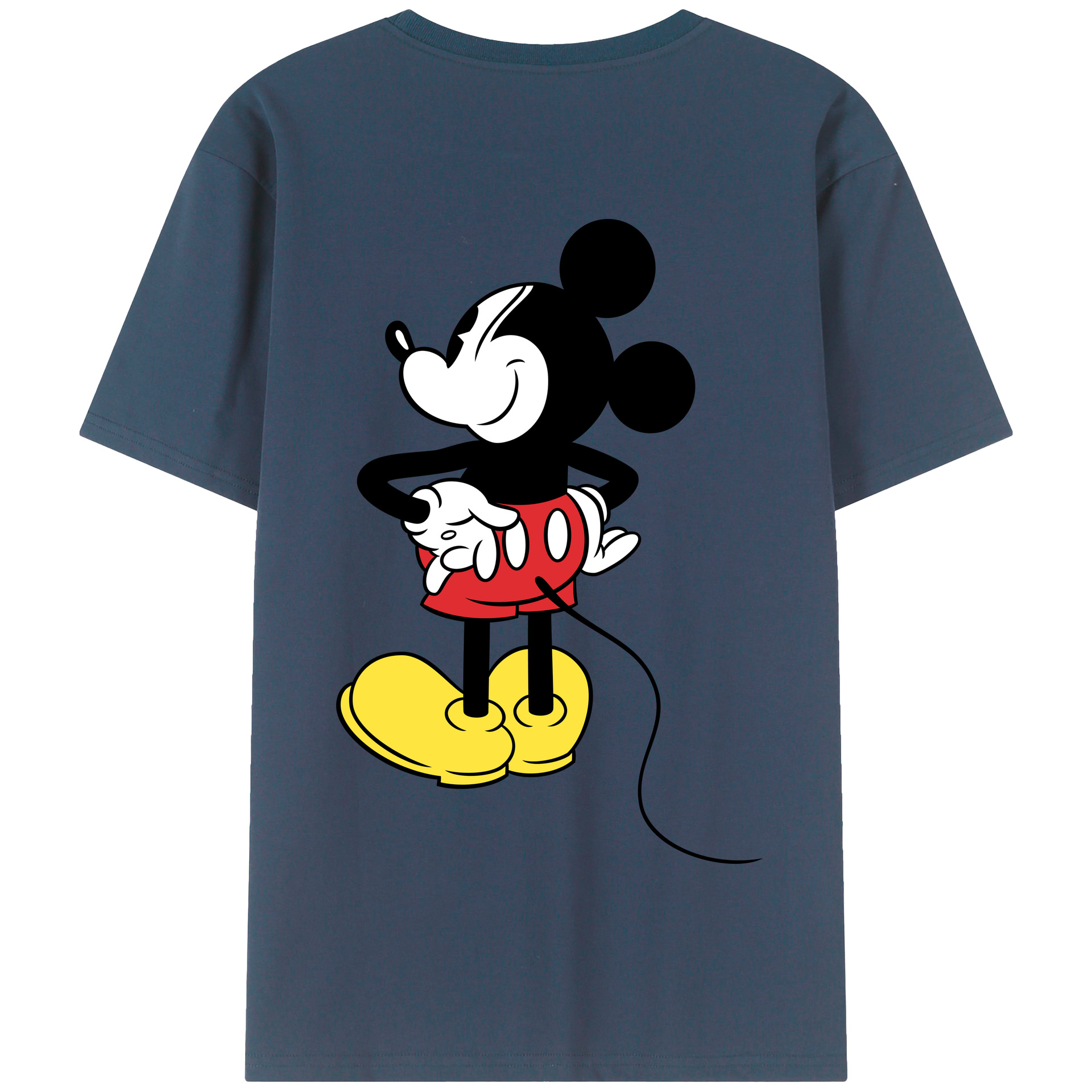 （画像用） ミッキーマウス Mickey Mouse 綿100％半袖Tシャツ（背面プリント）