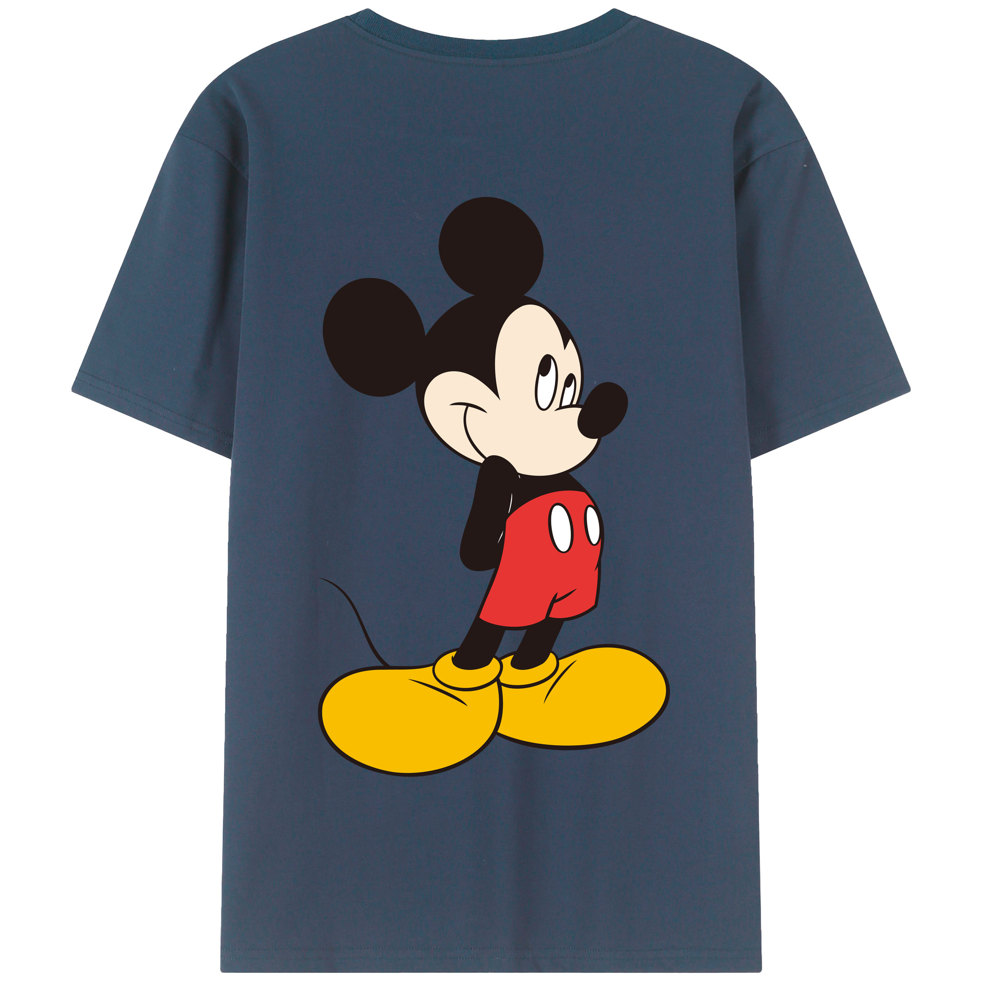 （画像用） ミッキーマウス Mickey Mouse 綿100％半袖Tシャツ（背面プリント）