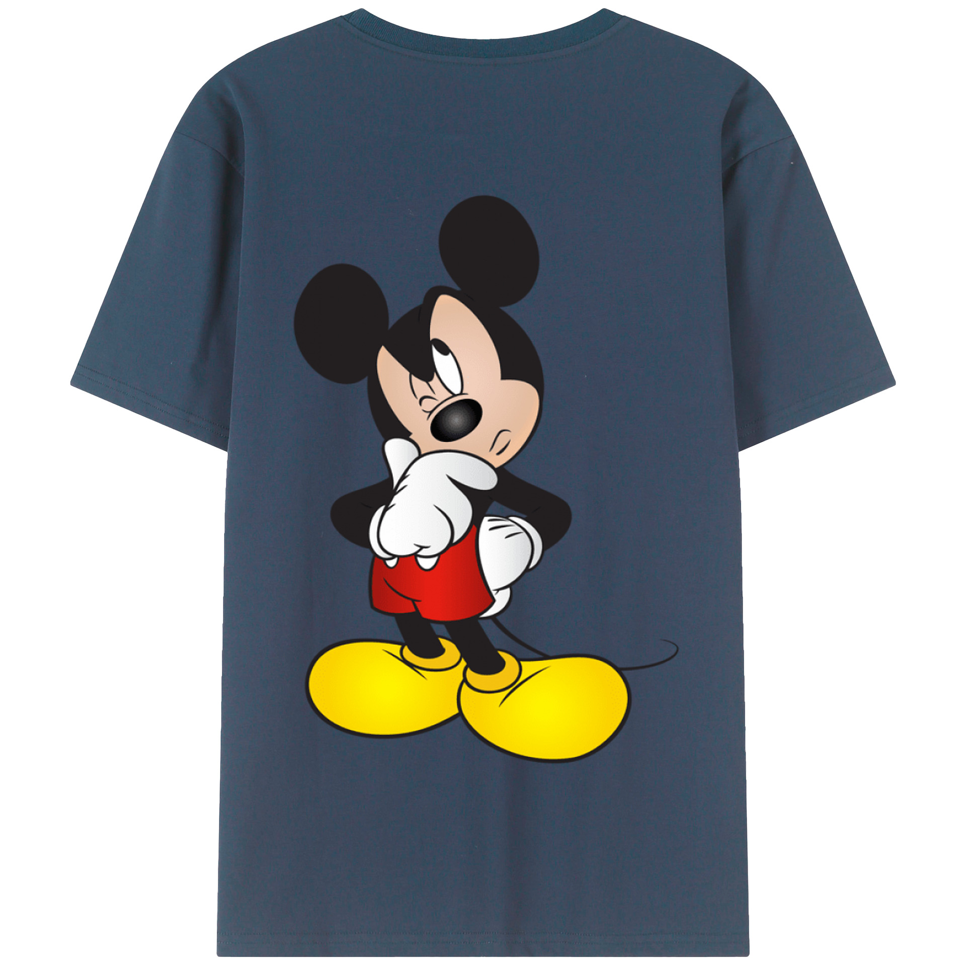 （画像用） ミッキーマウス Mickey Mouse 綿100％半袖Tシャツ（背面プリント）
