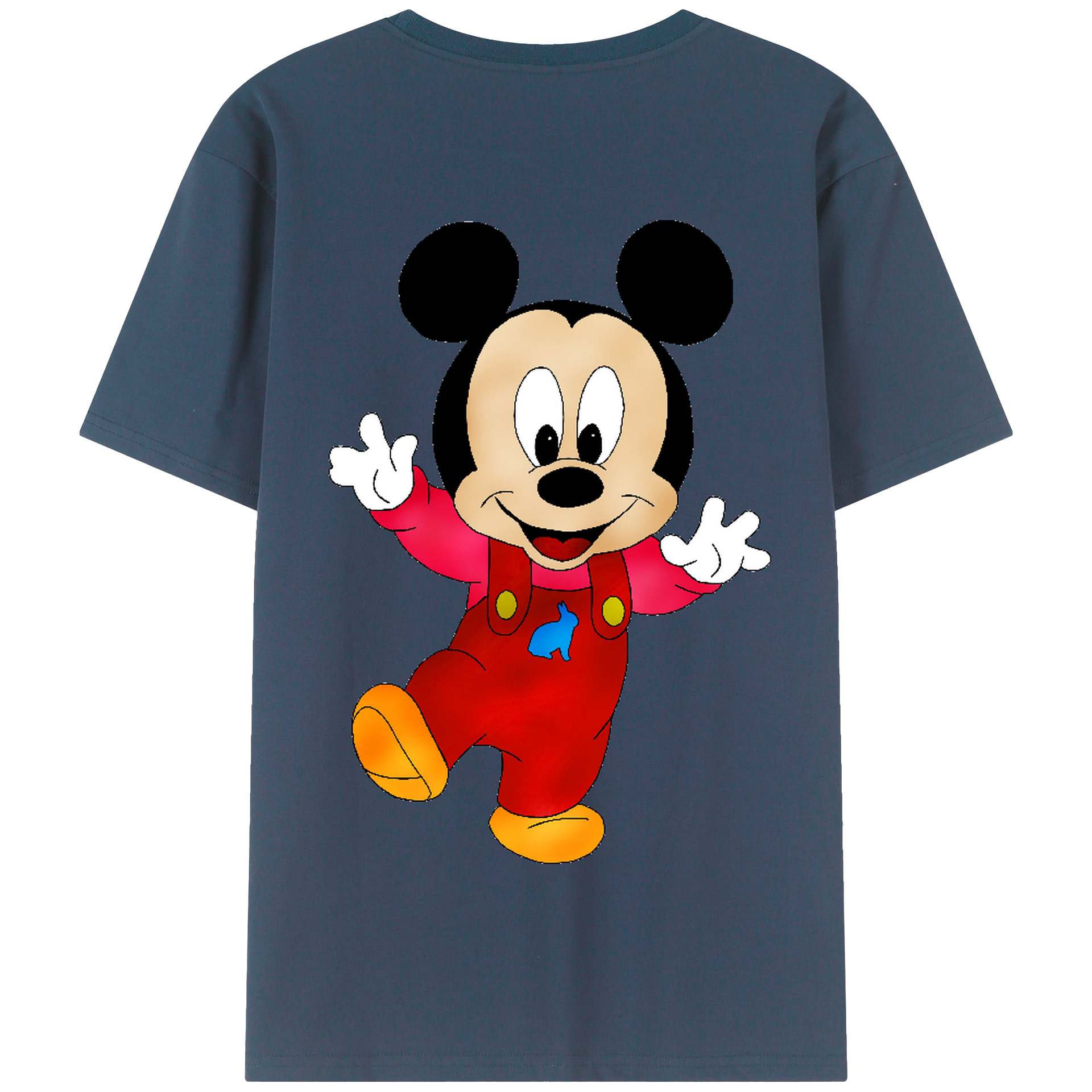 （画像用） ミッキーマウス Mickey Mouse 綿100％半袖Tシャツ（背面プリント）