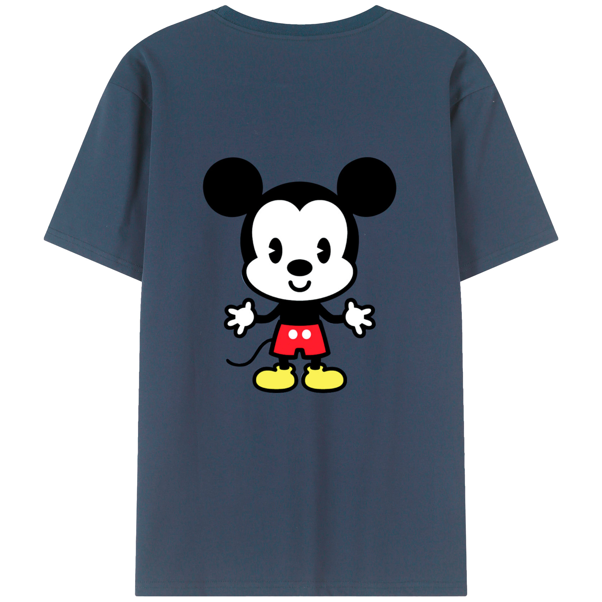 （画像用） ミッキーマウス Mickey Mouse 綿100％半袖Tシャツ（背面プリント）