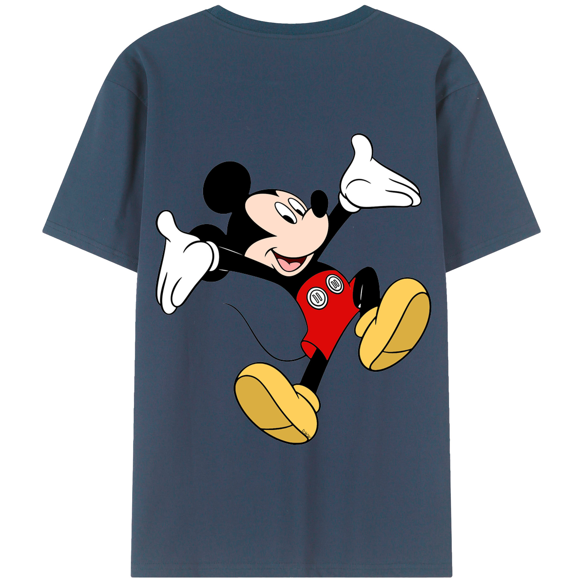 （画像用） ミッキーマウス Mickey Mouse 綿100％半袖Tシャツ（背面プリント）