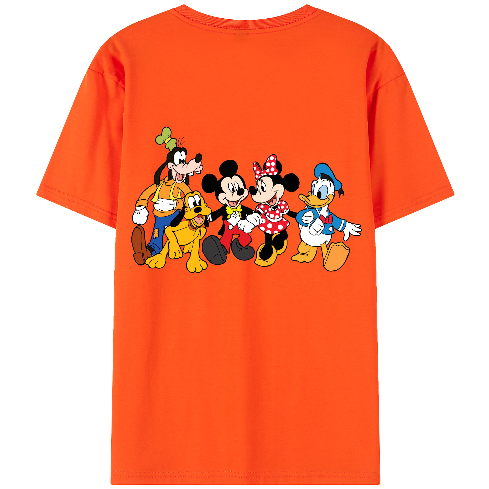 （画像用） ミッキーマウス Mickey Mouse 綿100％半袖Tシャツ（背面プリント）
