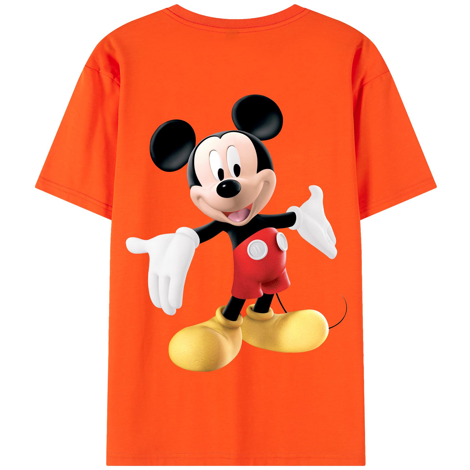 （画像用） ミッキーマウス Mickey Mouse 綿100％半袖Tシャツ（背面プリント）