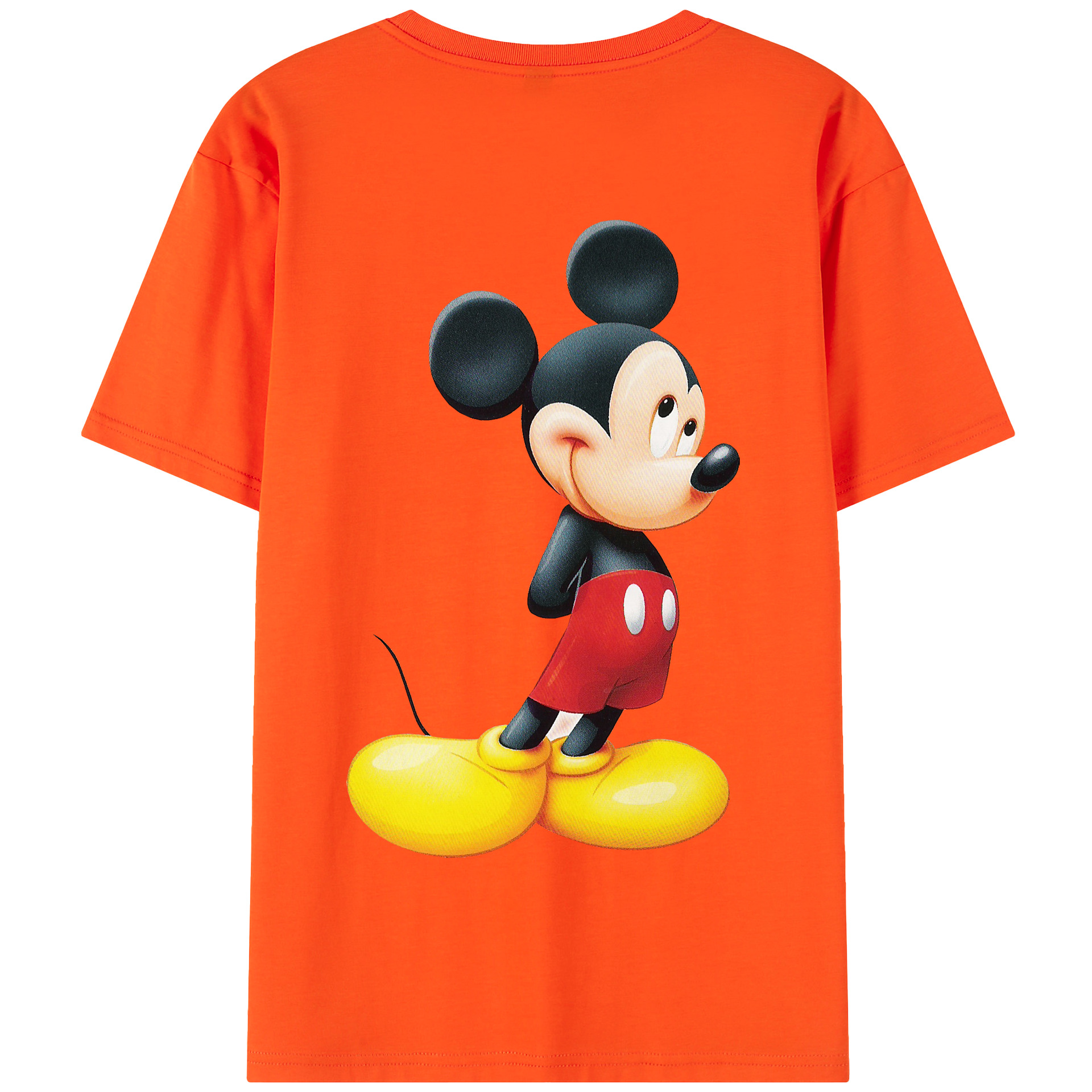 （画像用） ミッキーマウス Mickey Mouse 綿100％半袖Tシャツ（背面プリント）
