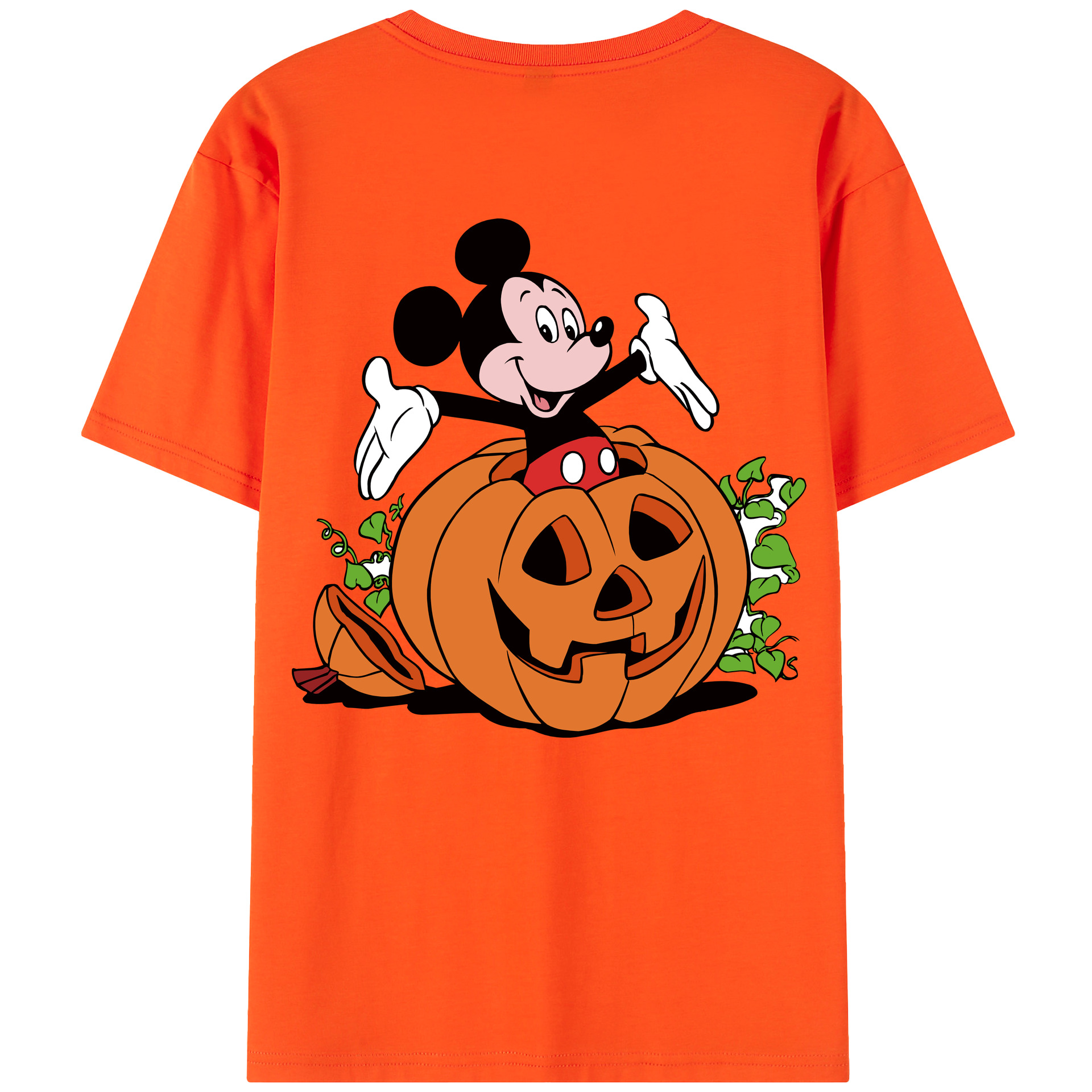 （画像用） ミッキーマウス Mickey Mouse 綿100％半袖Tシャツ（背面プリント）