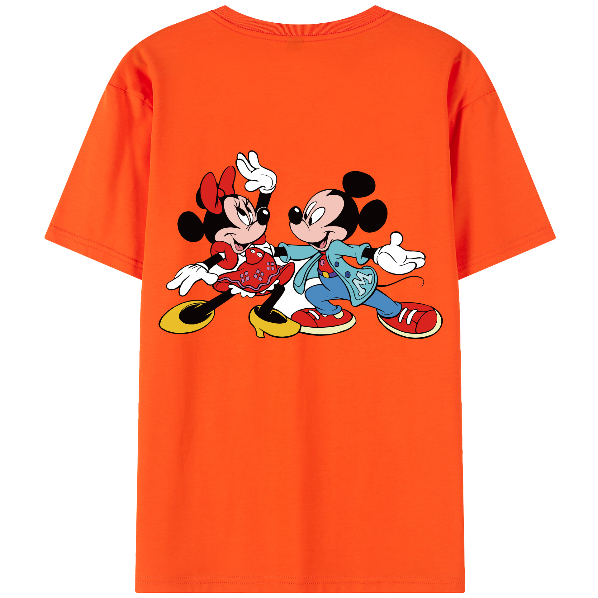 （画像用） ミッキーマウス Mickey Mouse 綿100％半袖Tシャツ（背面プリント）