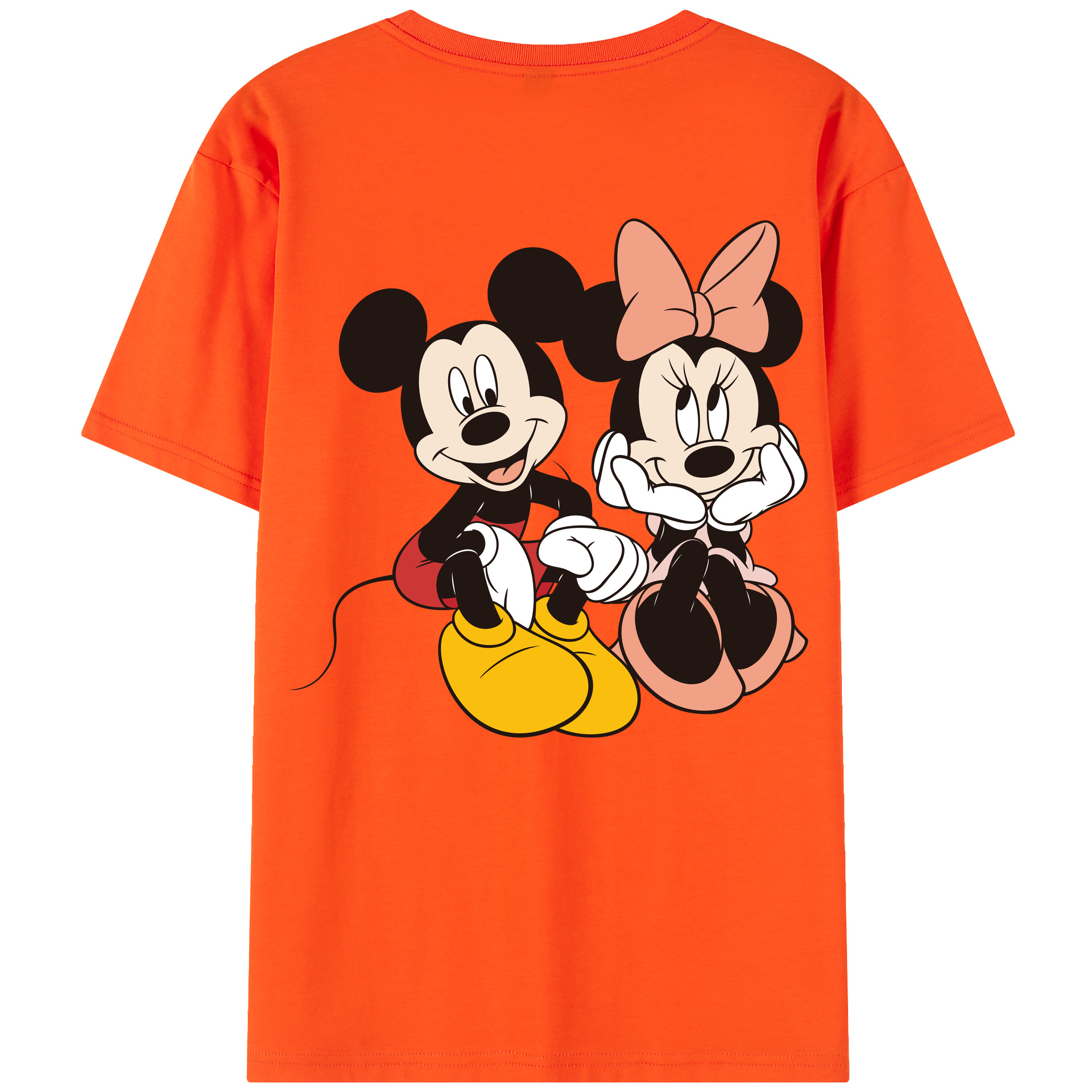 （画像用） ミッキーマウス Mickey Mouse 綿100％半袖Tシャツ（背面プリント）