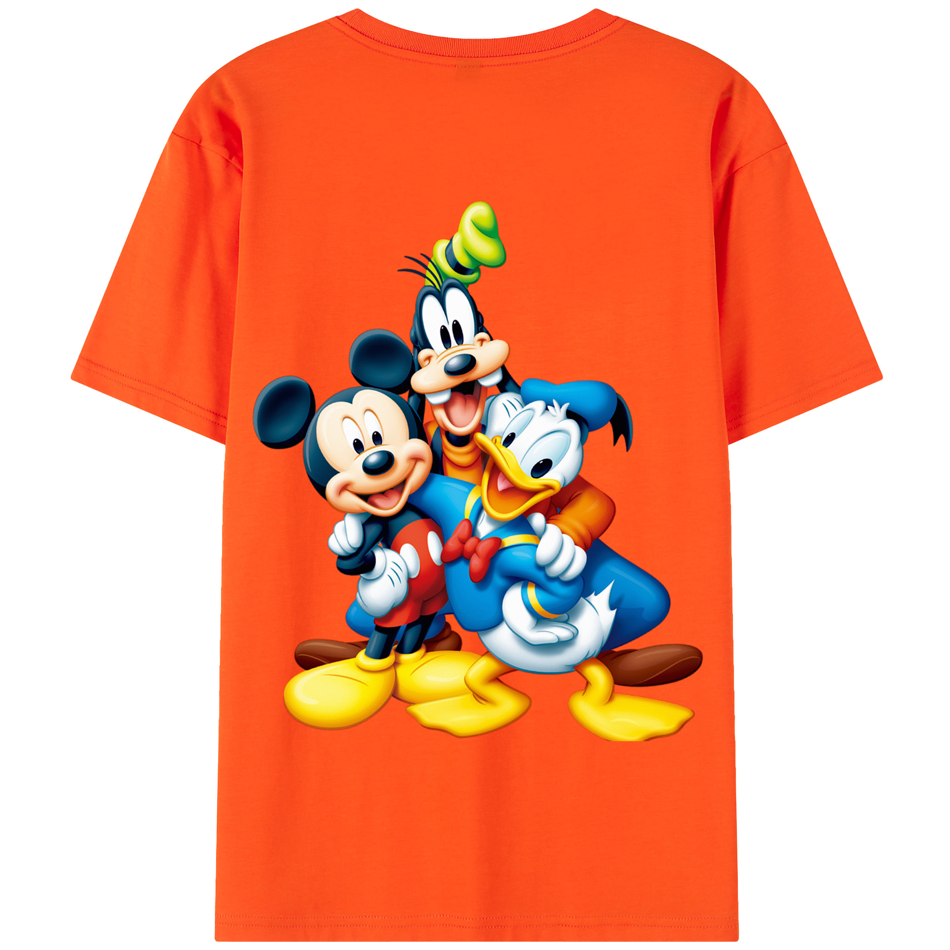 （画像用） ミッキーマウス Mickey Mouse 綿100％半袖Tシャツ（背面プリント）