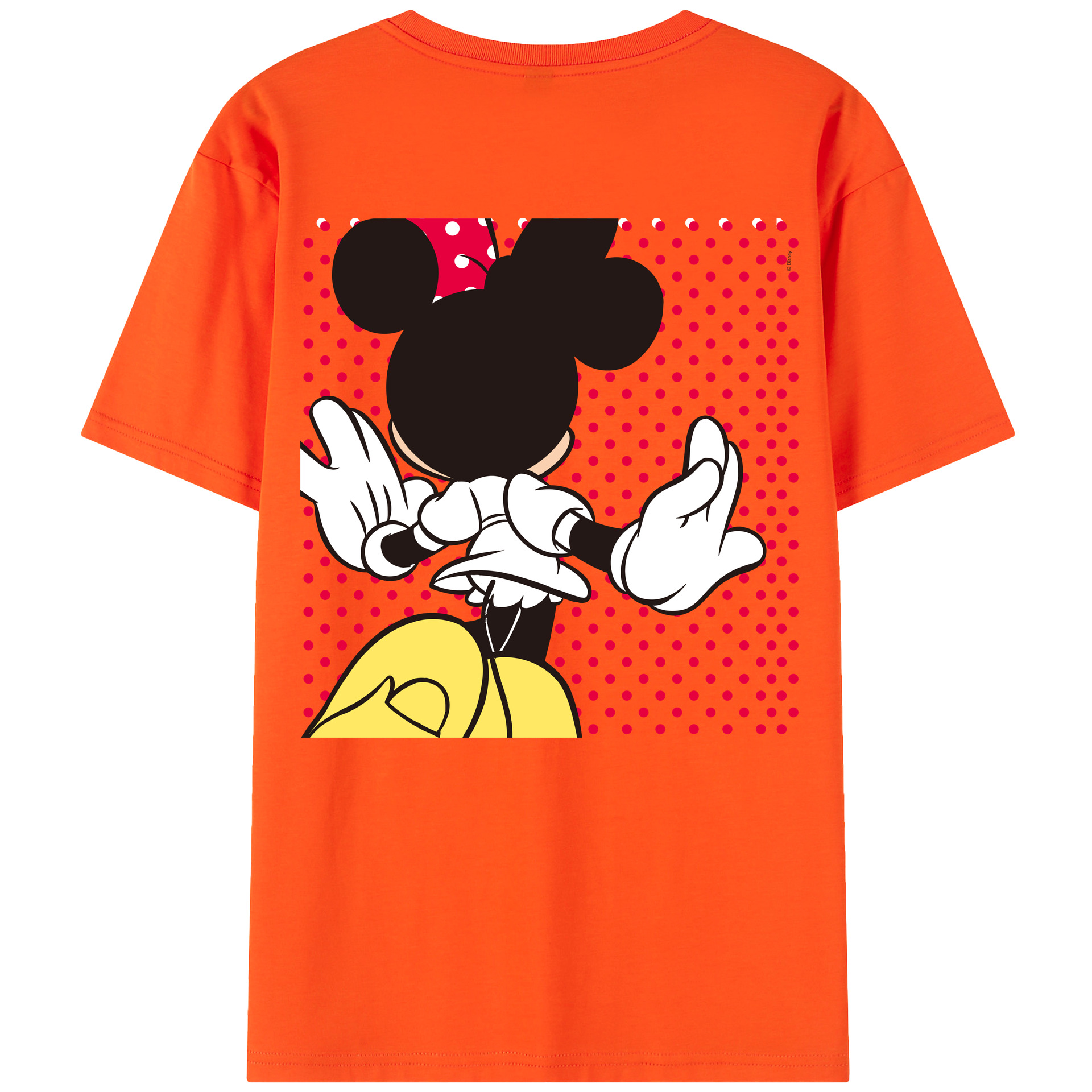 （画像用） ミッキーマウス Mickey Mouse 綿100％半袖Tシャツ（背面プリント）