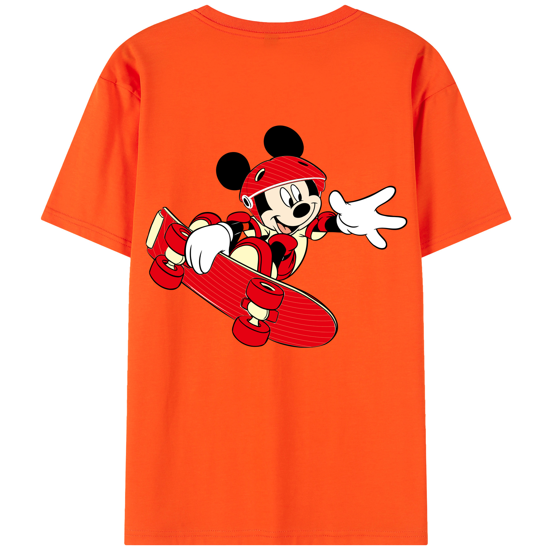 （画像用） ミッキーマウス Mickey Mouse 綿100％半袖Tシャツ（背面プリント）
