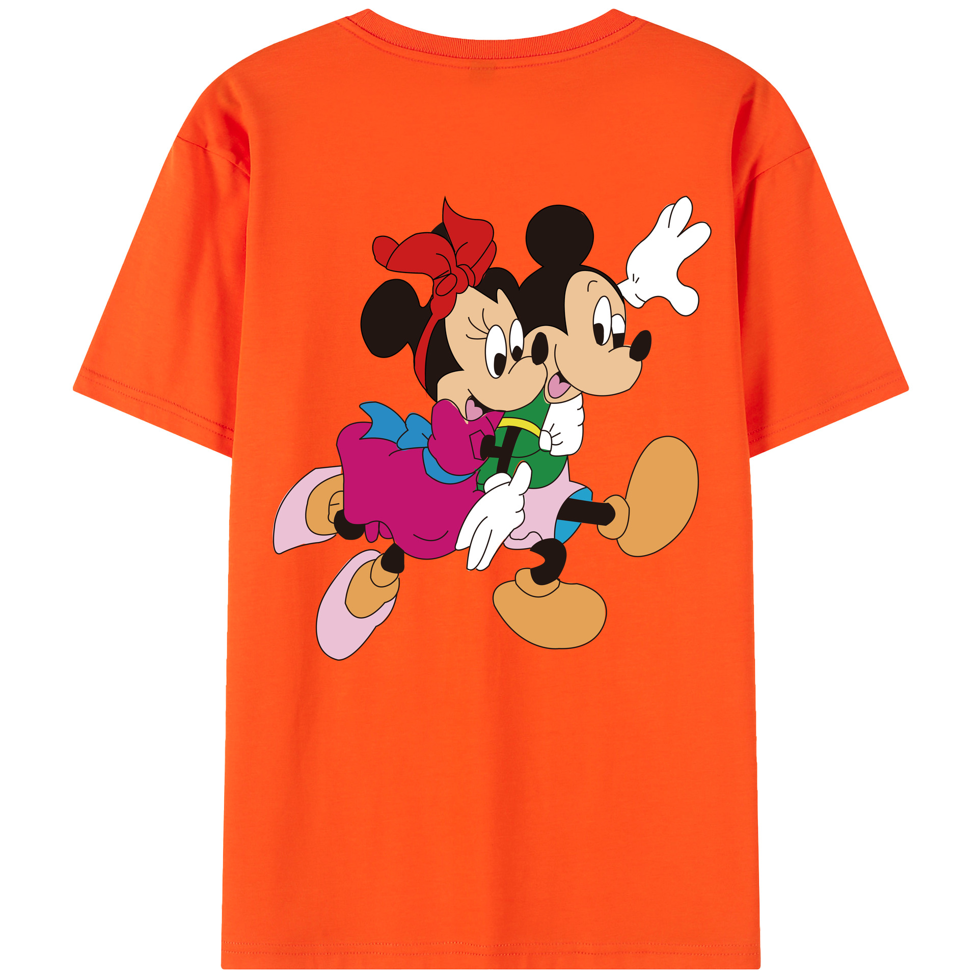（画像用） ミッキーマウス Mickey Mouse 綿100％半袖Tシャツ（背面プリント）