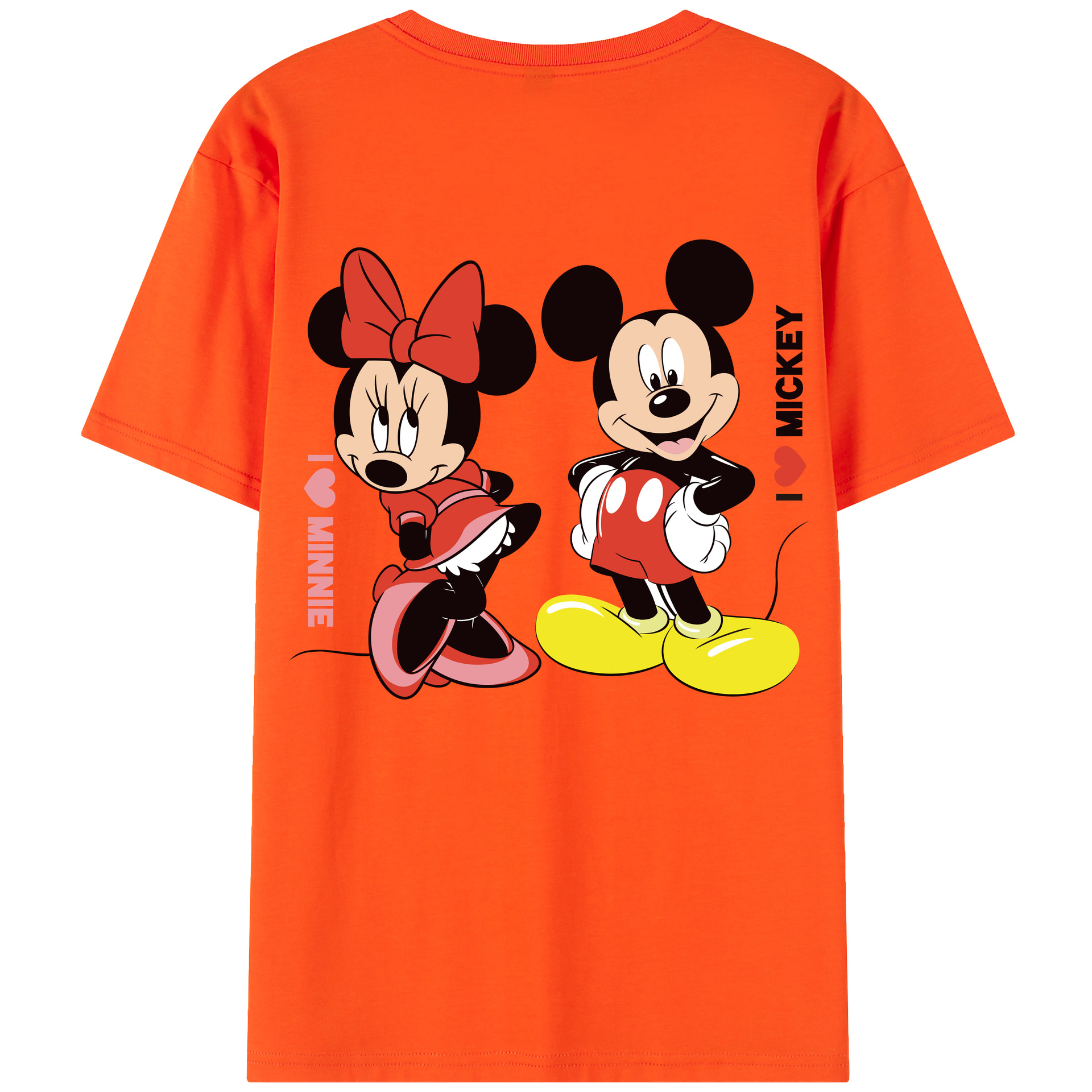 （画像用） ミッキーマウス Mickey Mouse 綿100％半袖Tシャツ（背面プリント）