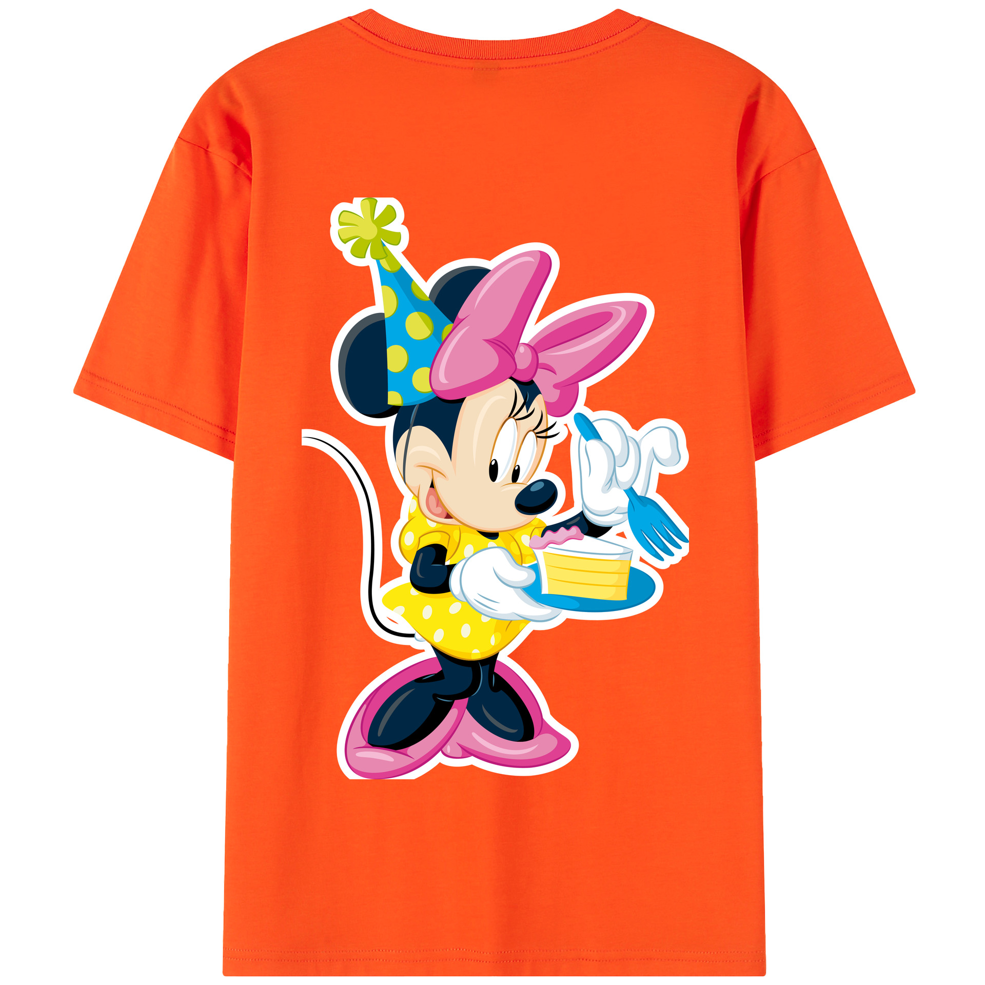 （画像用） ミッキーマウス Mickey Mouse 綿100％半袖Tシャツ（背面プリント）