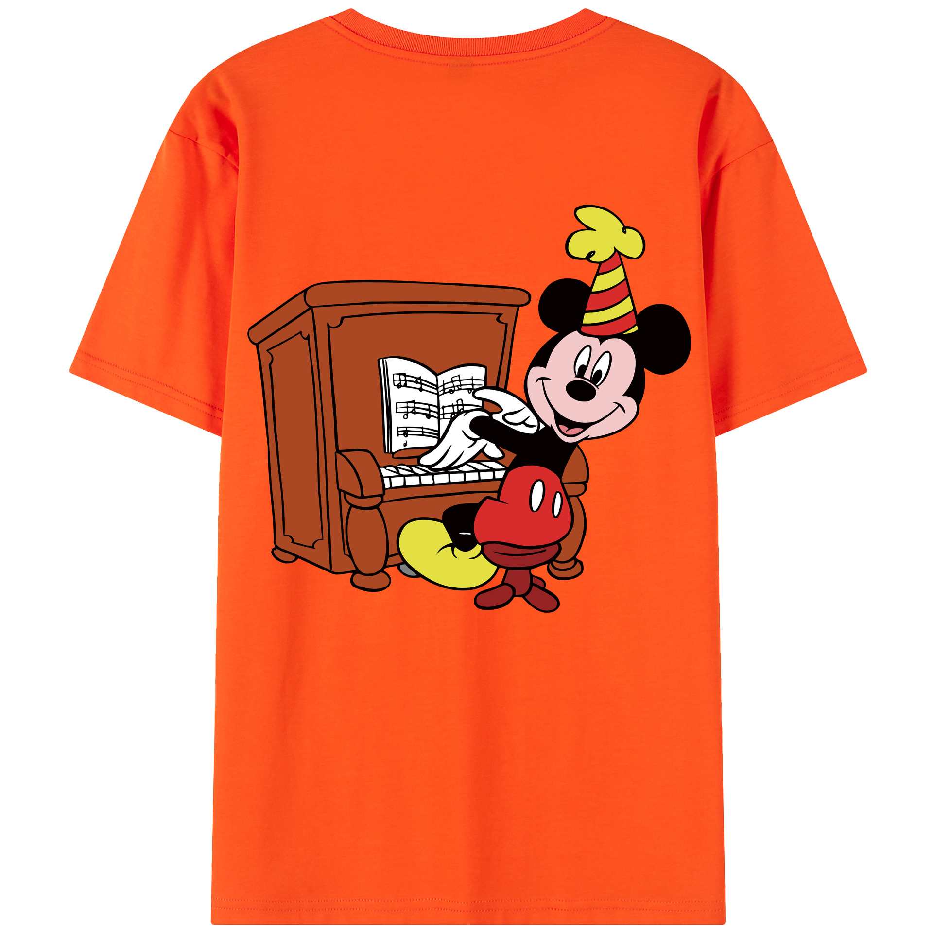 （画像用） ミッキーマウス Mickey Mouse 綿100％半袖Tシャツ（背面プリント）