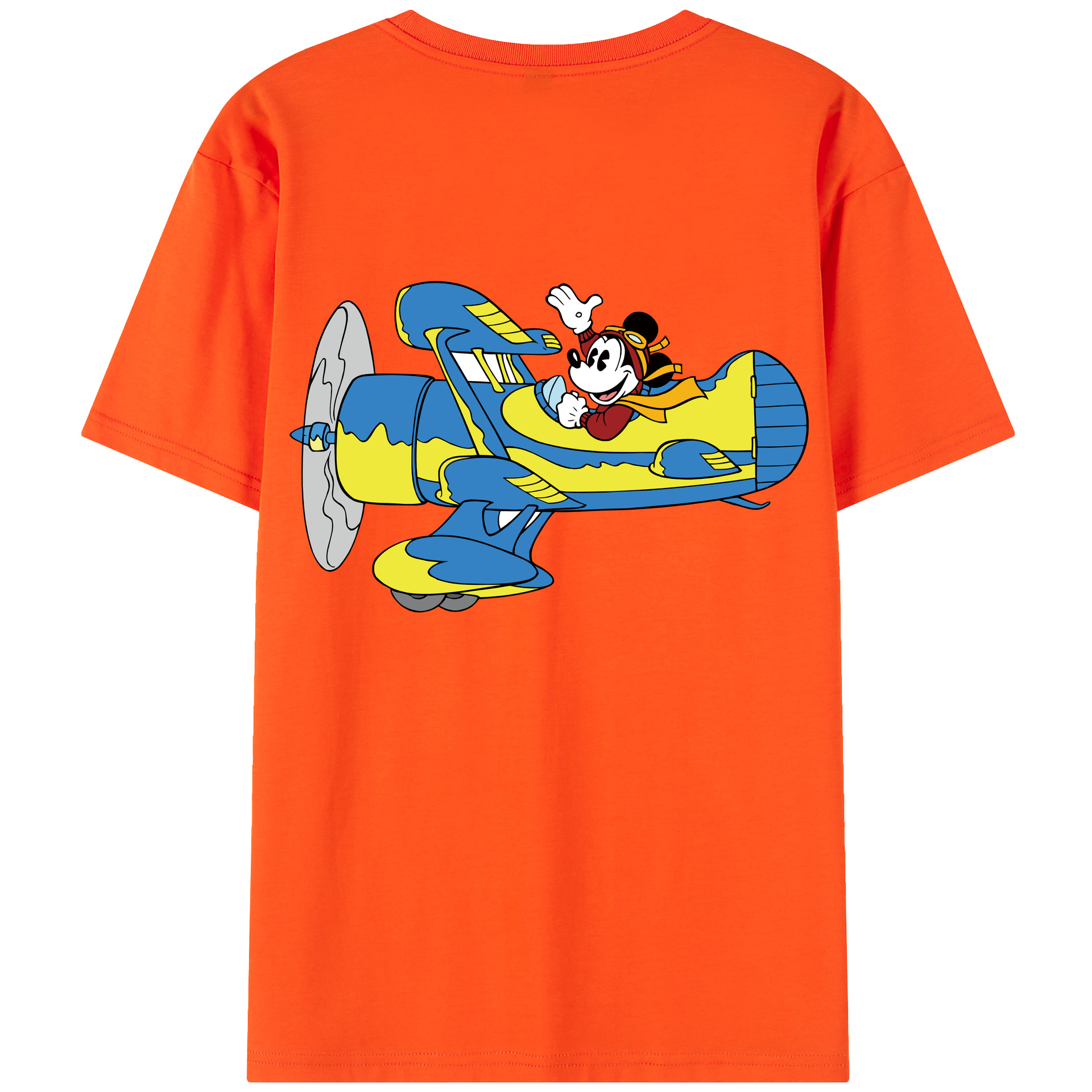 （画像用） ミッキーマウス Mickey Mouse 綿100％半袖Tシャツ（背面プリント）