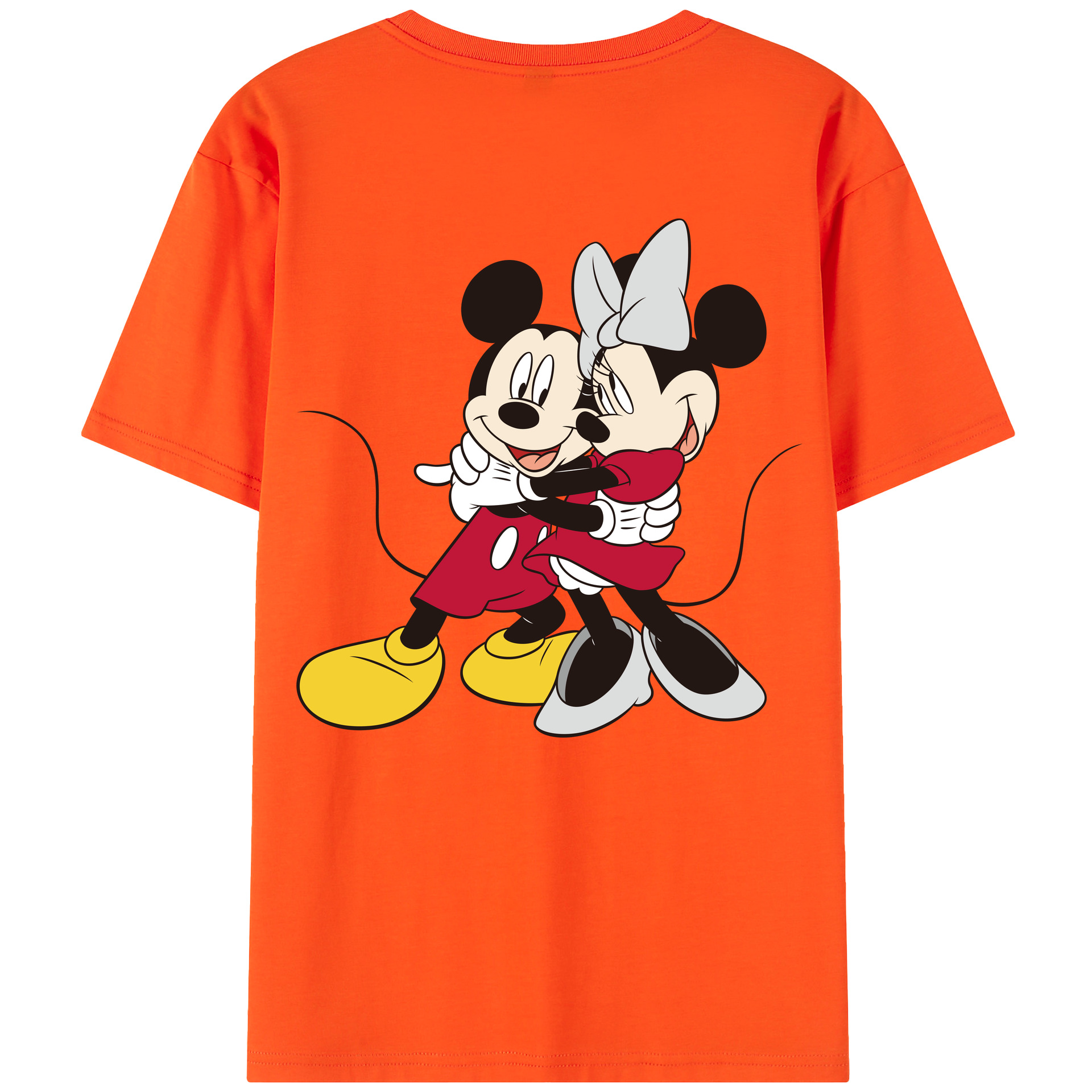 （画像用） ミッキーマウス Mickey Mouse 綿100％半袖Tシャツ（背面プリント）