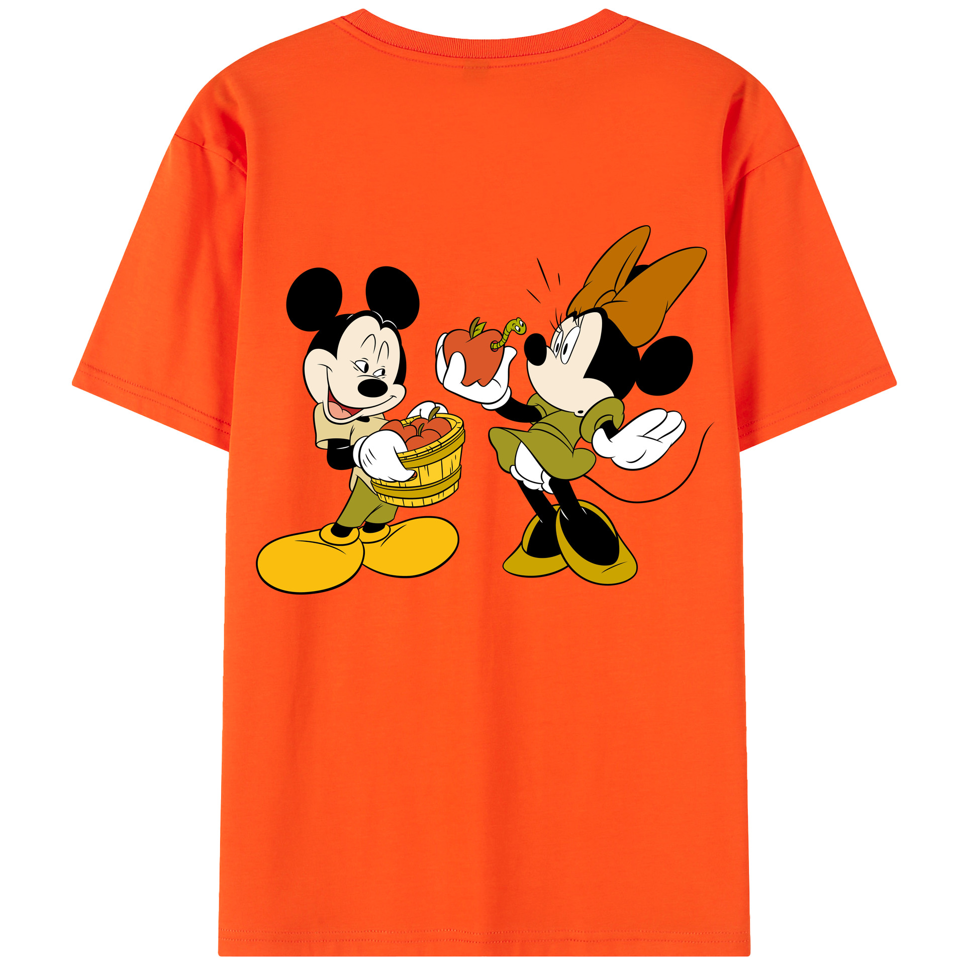（画像用） ミッキーマウス Mickey Mouse 綿100％半袖Tシャツ（背面プリント）