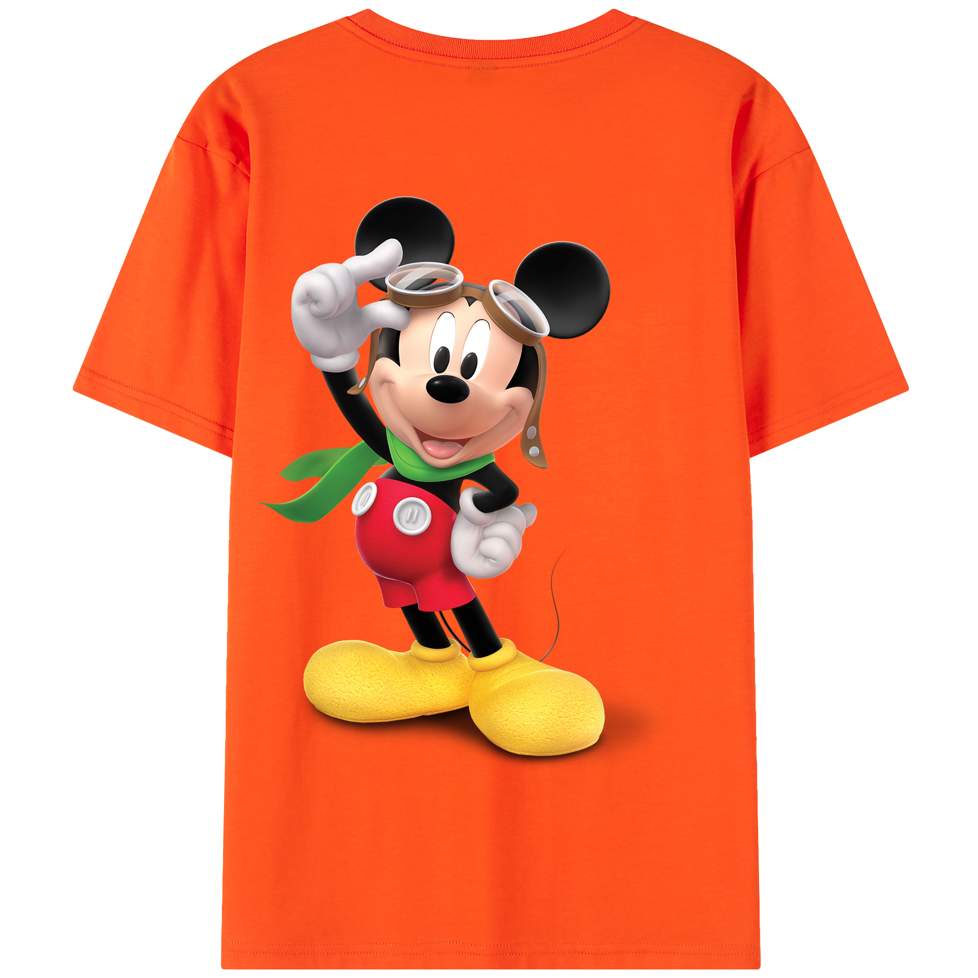 （画像用） ミッキーマウス Mickey Mouse 綿100％半袖Tシャツ（背面プリント）