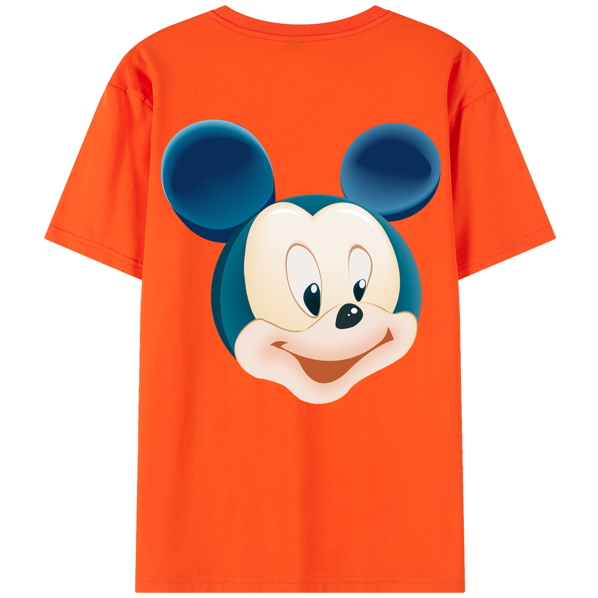 （画像用） ミッキーマウス Mickey Mouse 綿100％半袖Tシャツ（背面プリント）