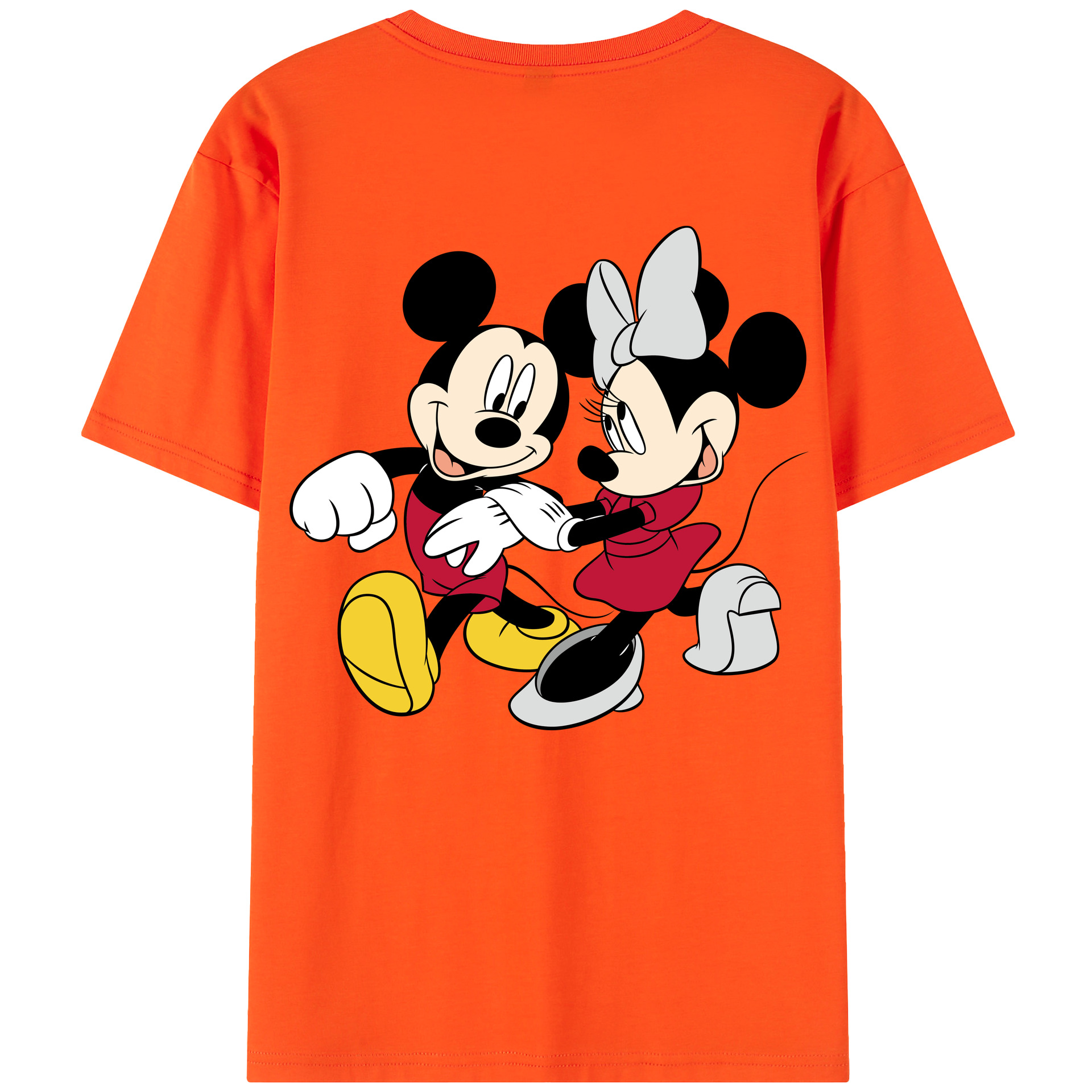 （画像用） ミッキーマウス Mickey Mouse 綿100％半袖Tシャツ（背面プリント）