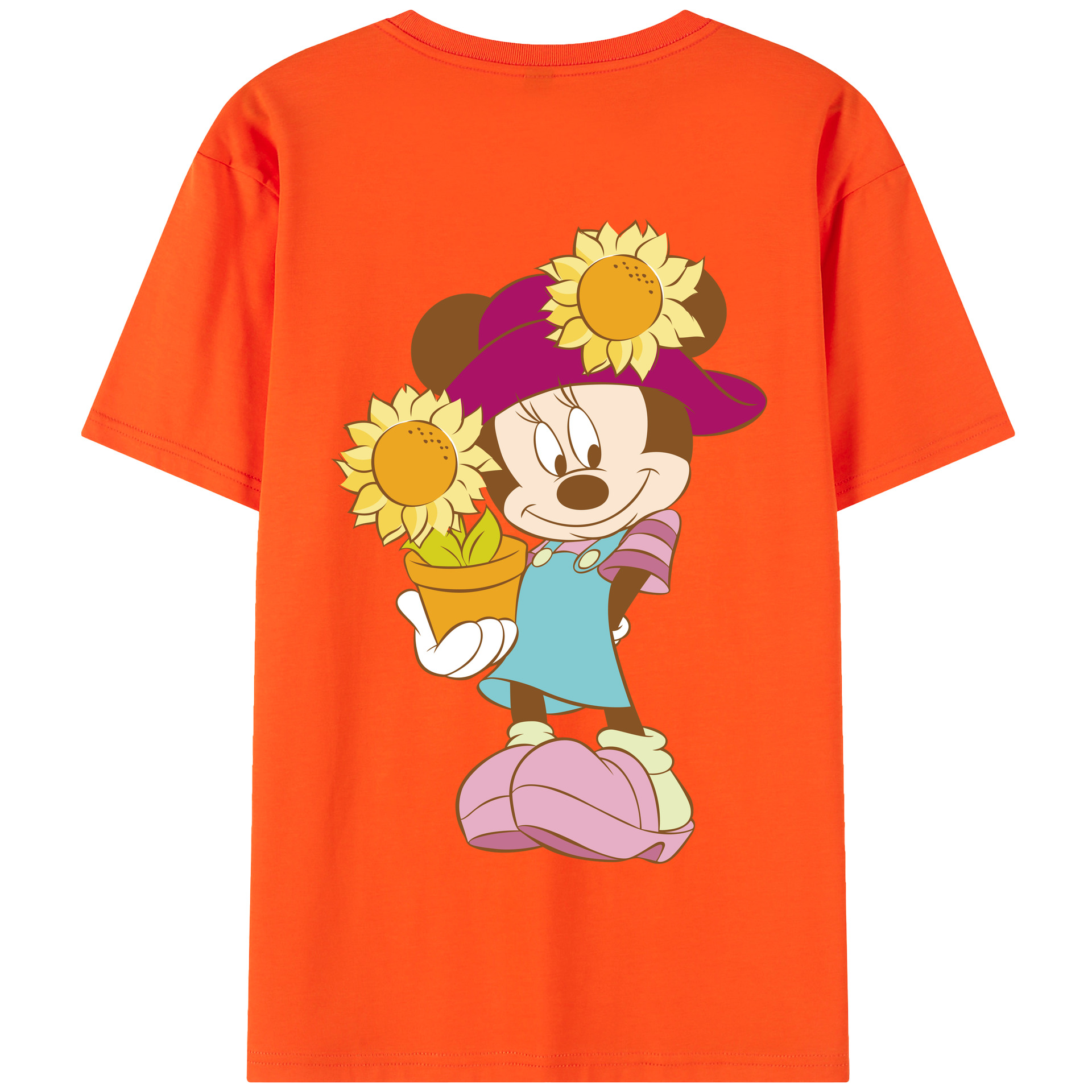 （画像用） ミッキーマウス Mickey Mouse 綿100％半袖Tシャツ（背面プリント）