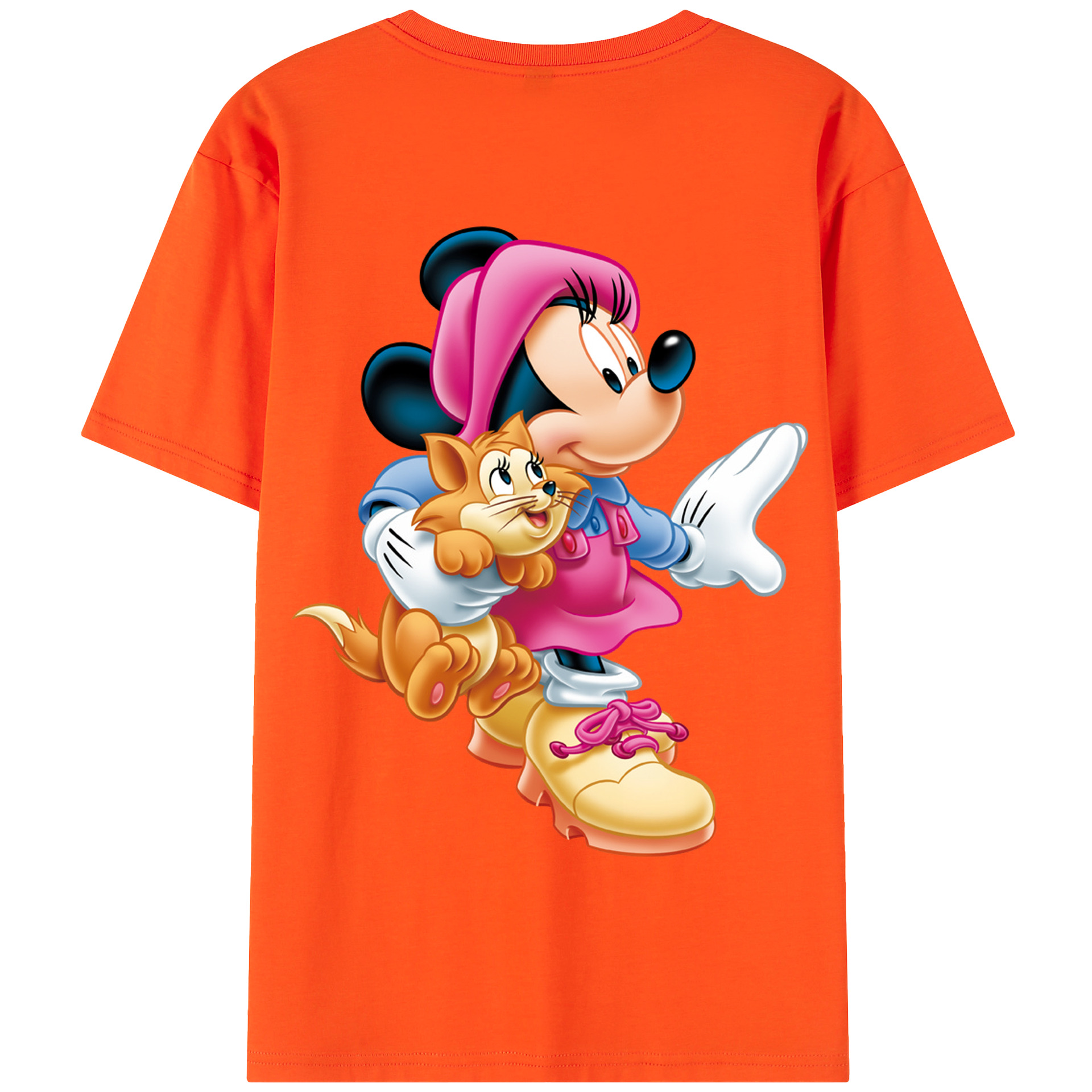 （画像用） ミッキーマウス Mickey Mouse 綿100％半袖Tシャツ（背面プリント）
