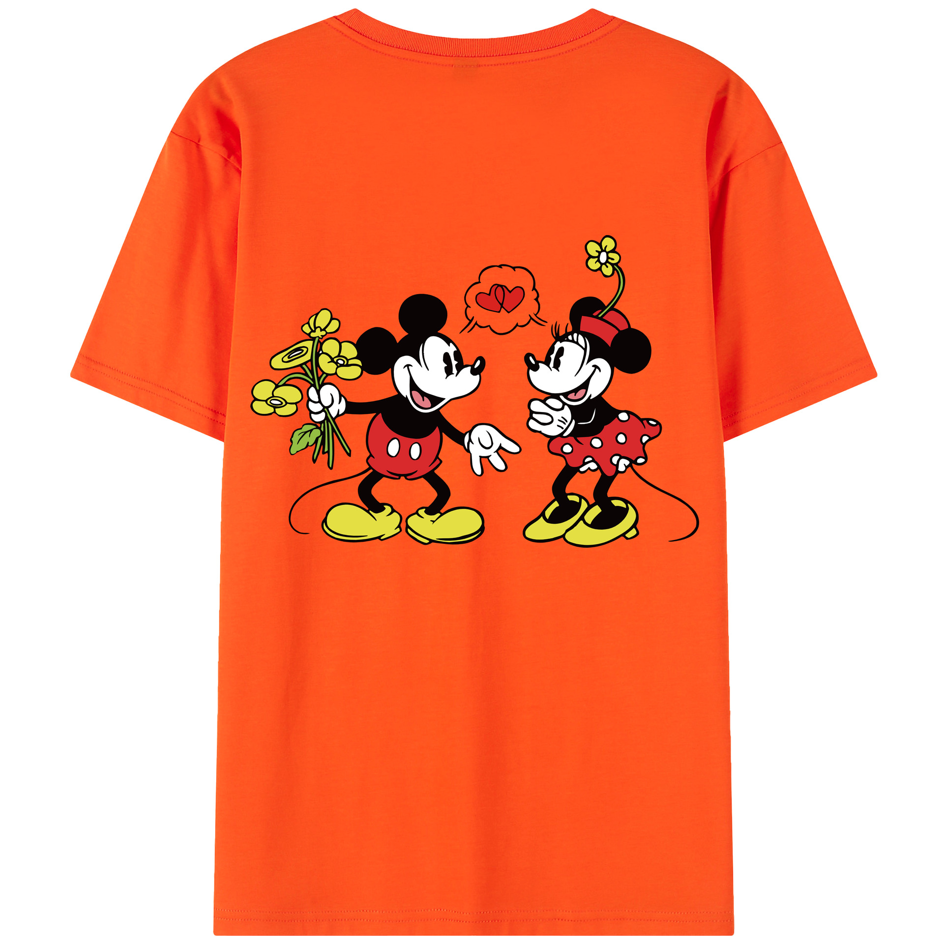 （画像用） ミッキーマウス Mickey Mouse 綿100％半袖Tシャツ（背面プリント）
