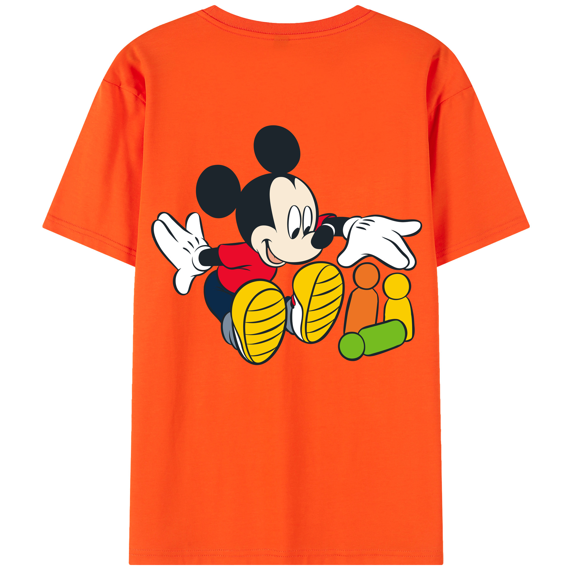 （画像用） ミッキーマウス Mickey Mouse 綿100％半袖Tシャツ（背面プリント）