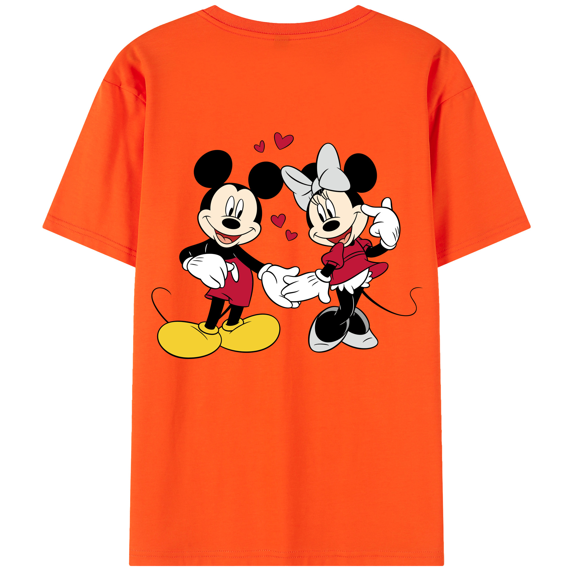 （画像用） ミッキーマウス Mickey Mouse 綿100％半袖Tシャツ（背面プリント）