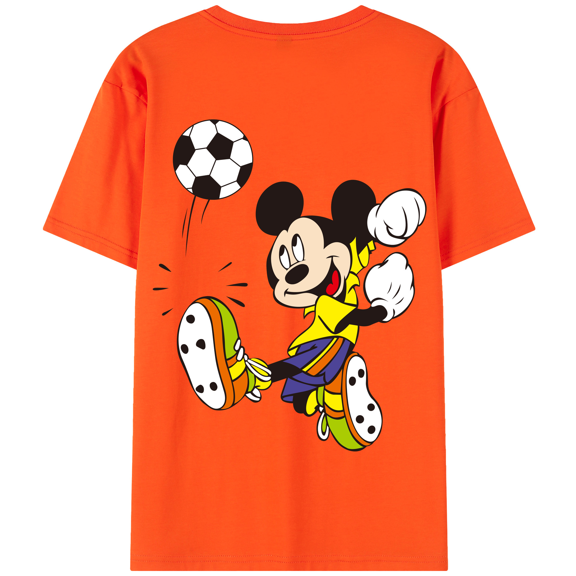 （画像用） ミッキーマウス Mickey Mouse 綿100％半袖Tシャツ（背面プリント）