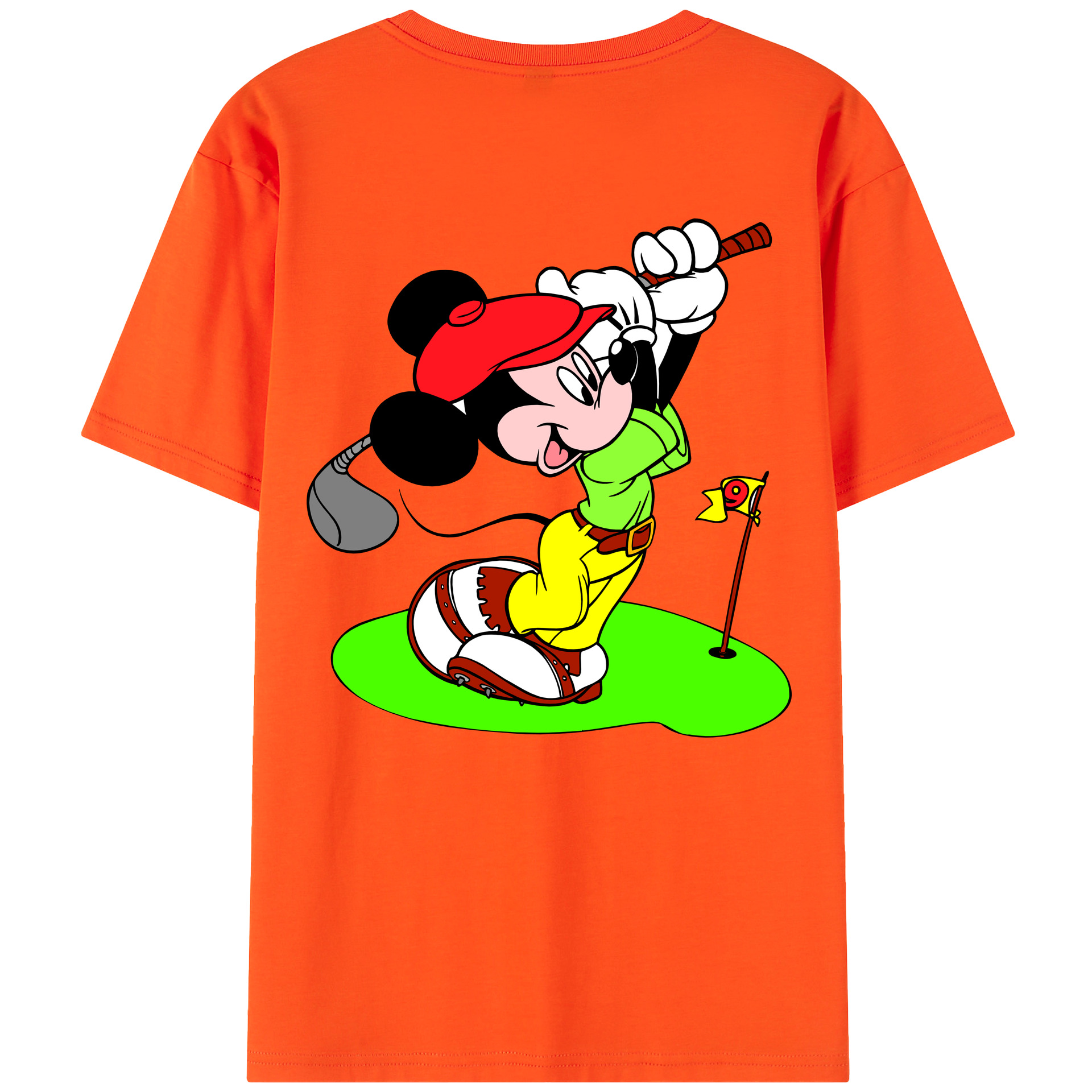 （画像用） ミッキーマウス Mickey Mouse 綿100％半袖Tシャツ（背面プリント）