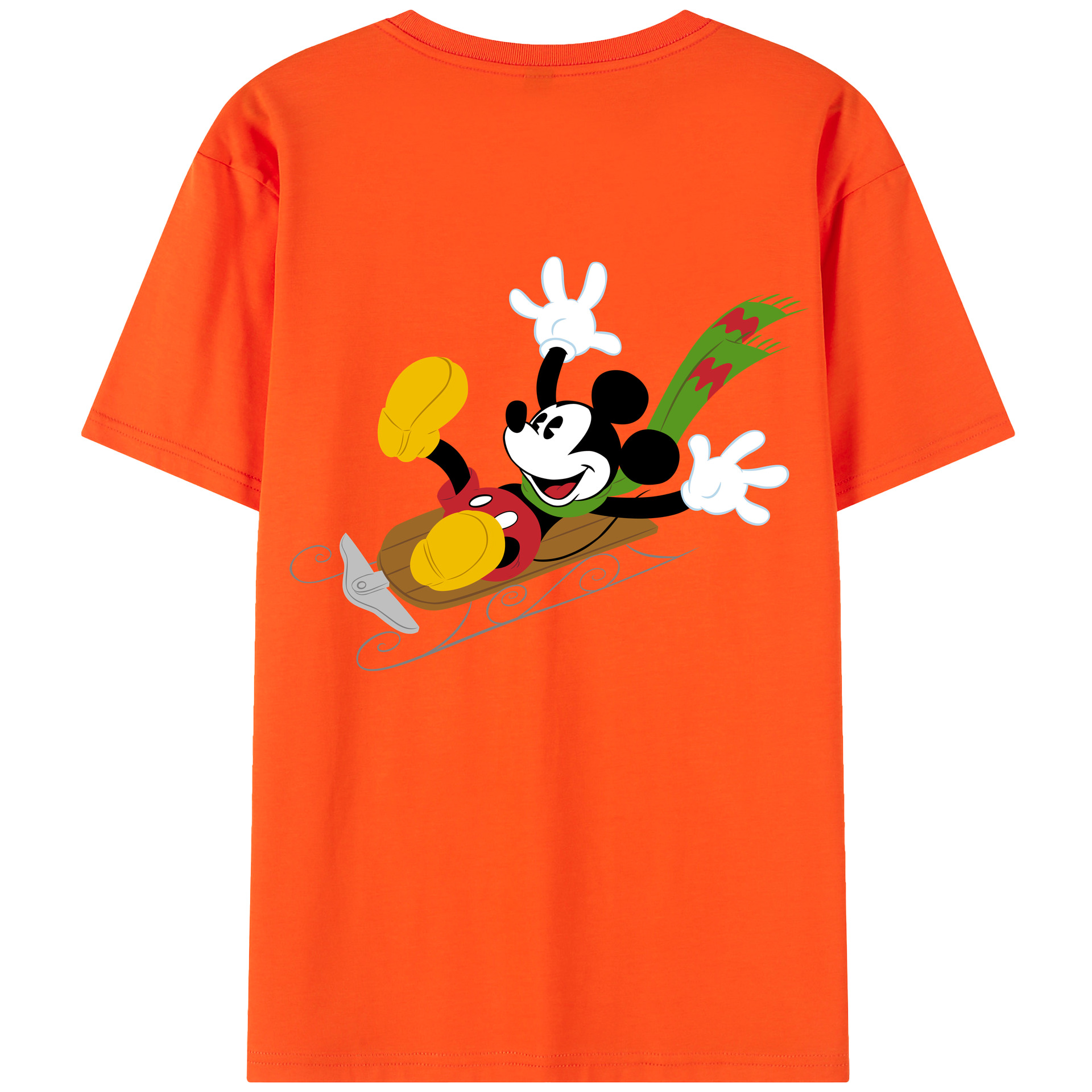 （画像用） ミッキーマウス Mickey Mouse 綿100％半袖Tシャツ（背面プリント）